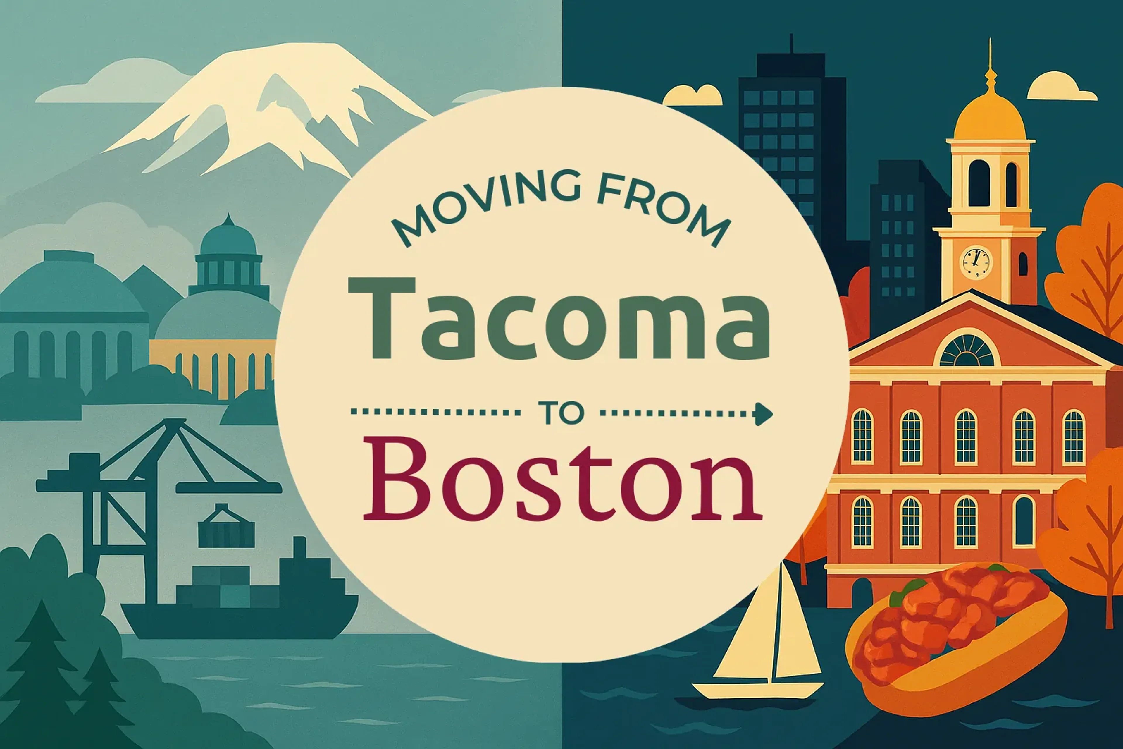 Side-by-side comparison of Tacoma to Boston moving companies
