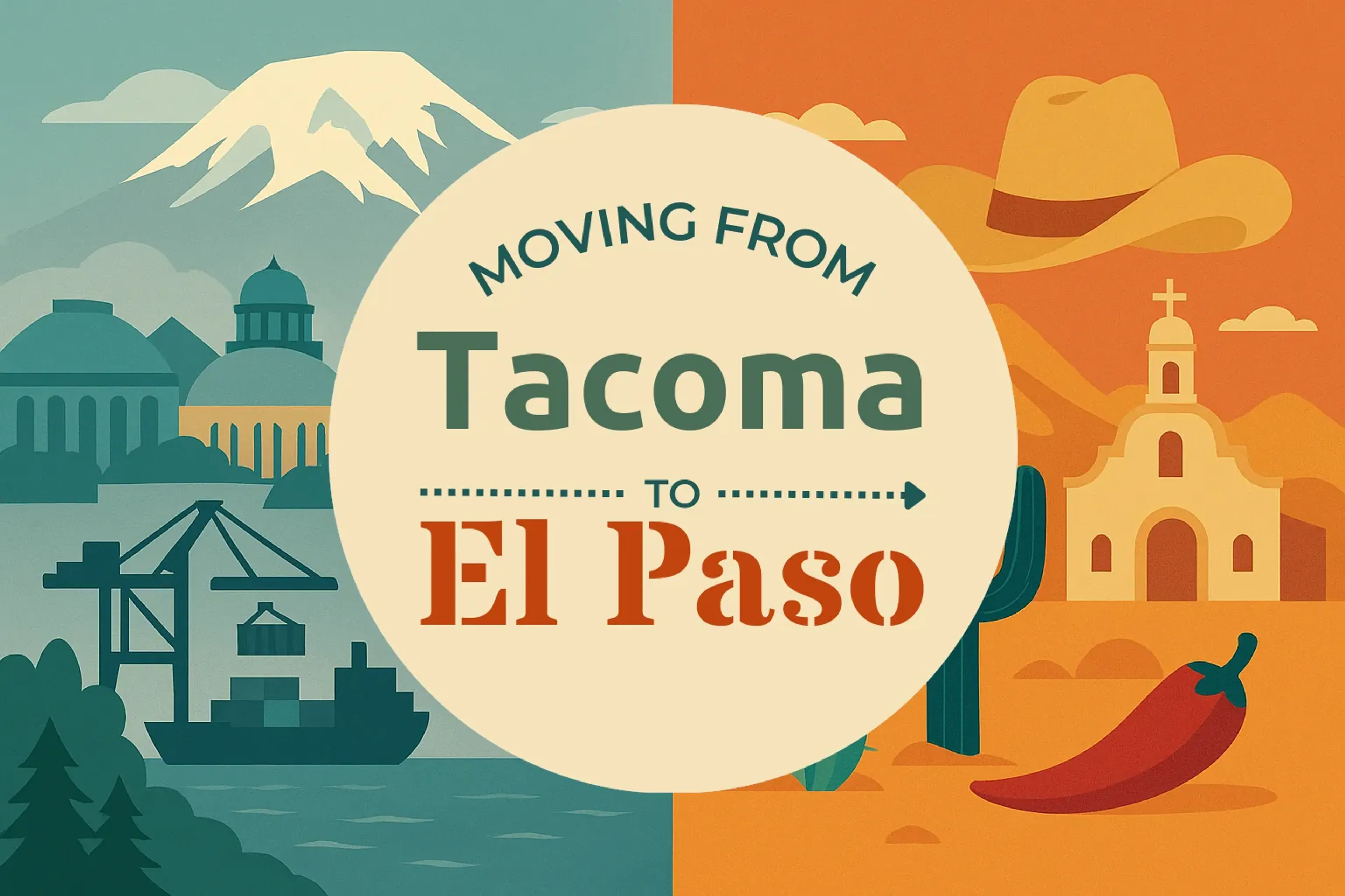 Side-by-side comparison of Tacoma to El Paso moving companies