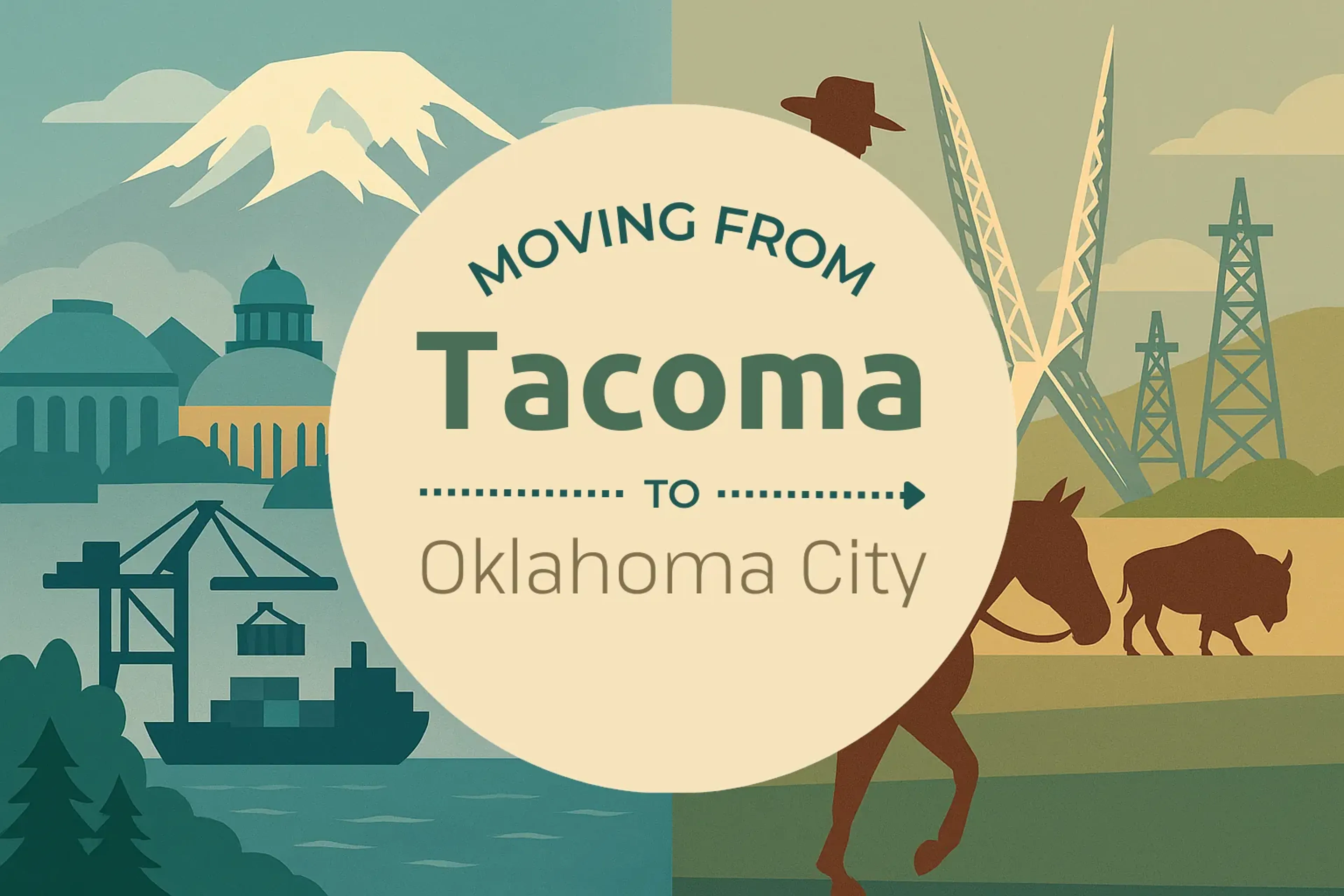 Side-by-side comparison of Tacoma to Oklahoma City moving companies