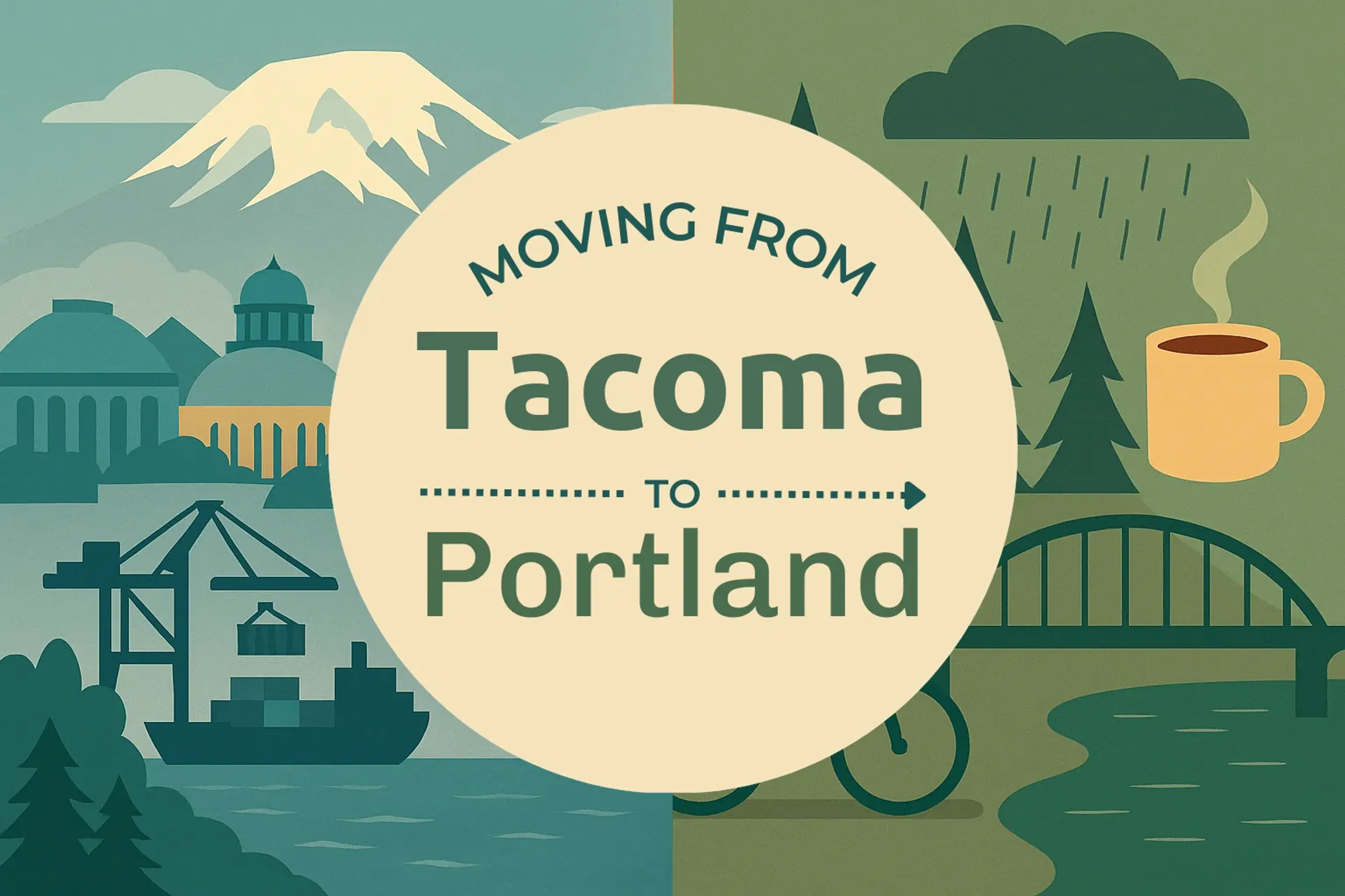 Side-by-side comparison of Tacoma to Portland moving companies