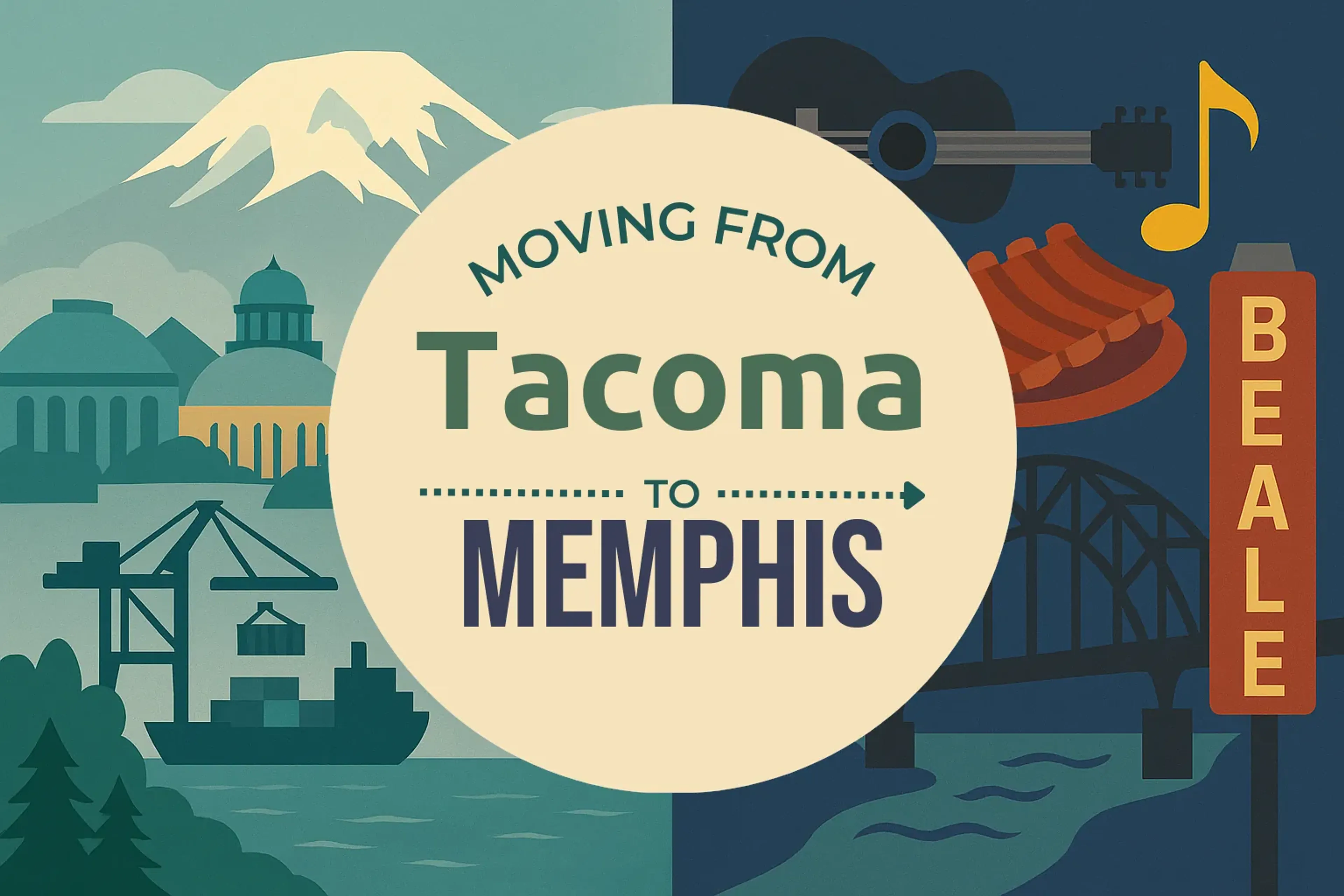 Side-by-side comparison of Tacoma to Memphis moving companies