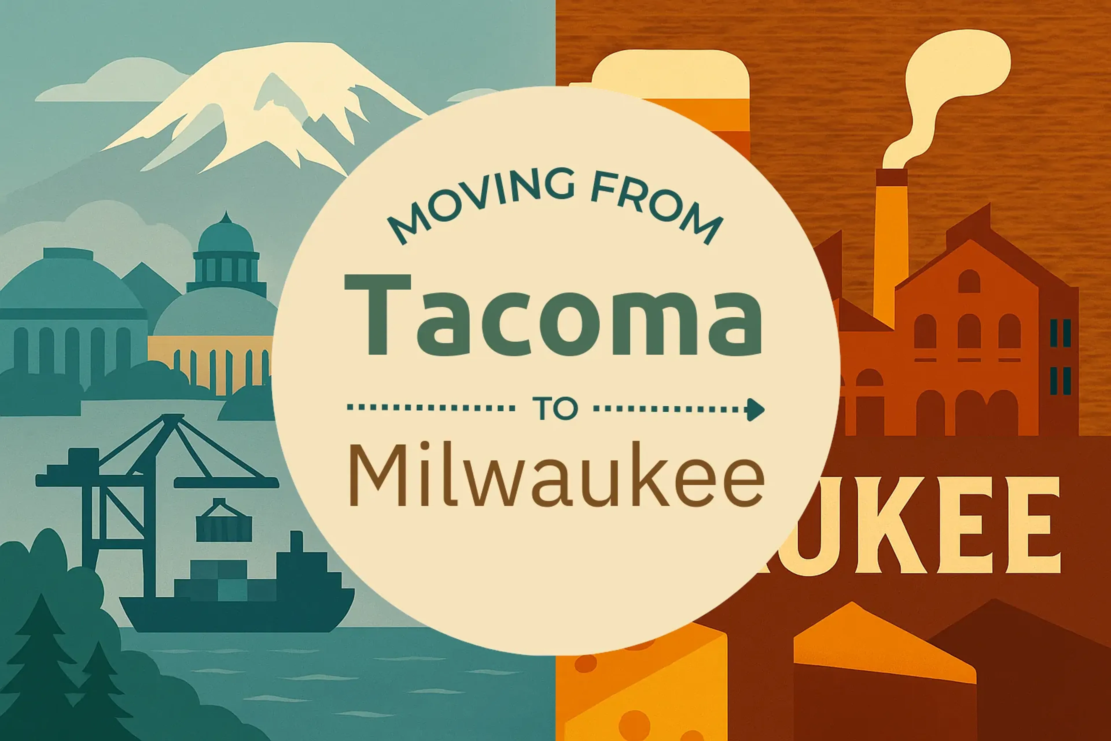 Side-by-side comparison of Tacoma to Milwaukee moving companies