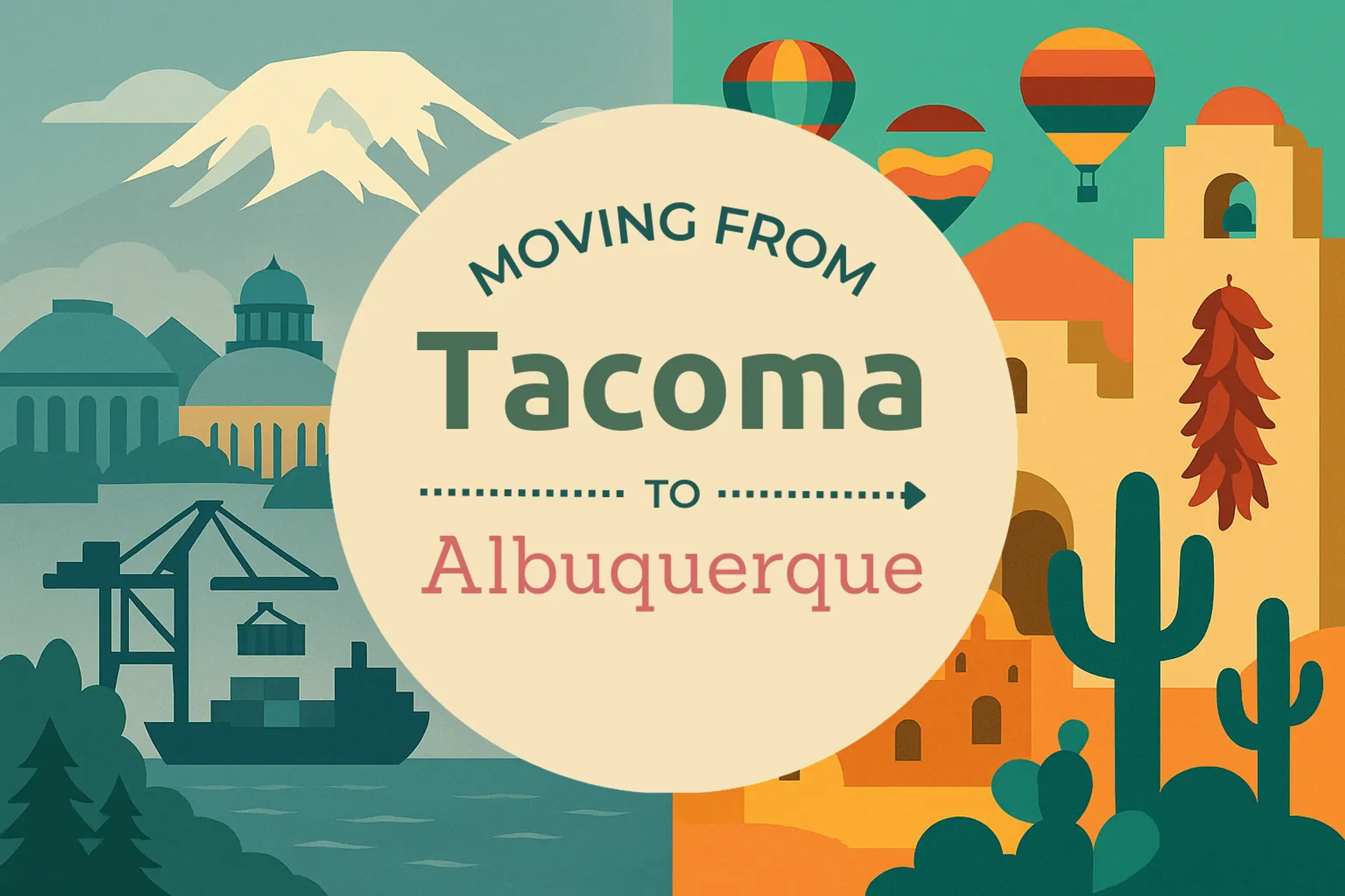 Side-by-side comparison of Tacoma to Albuquerque moving companies