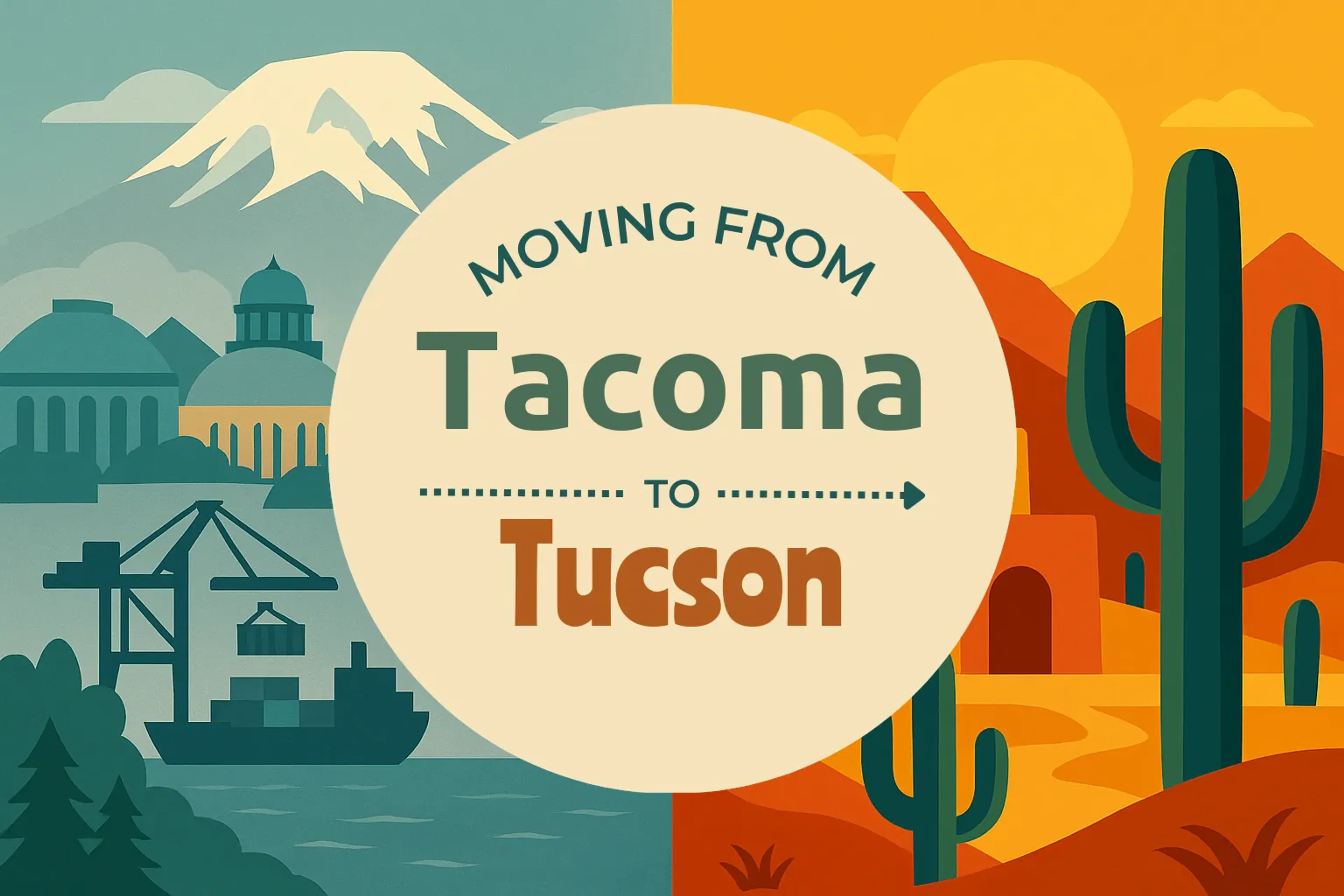 Side-by-side comparison of Tacoma to Tucson moving companies