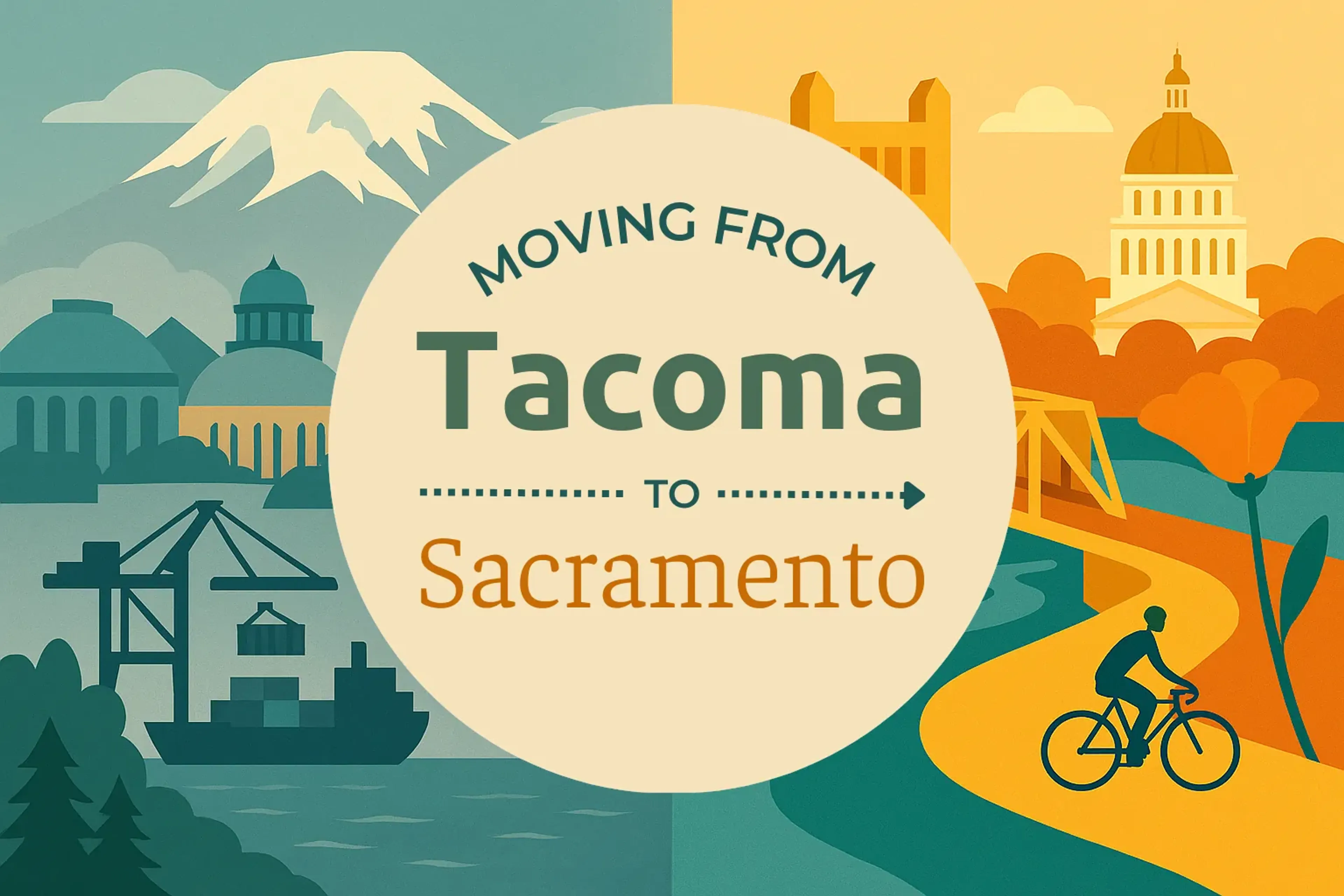 Side-by-side comparison of Tacoma to Sacramento moving companies