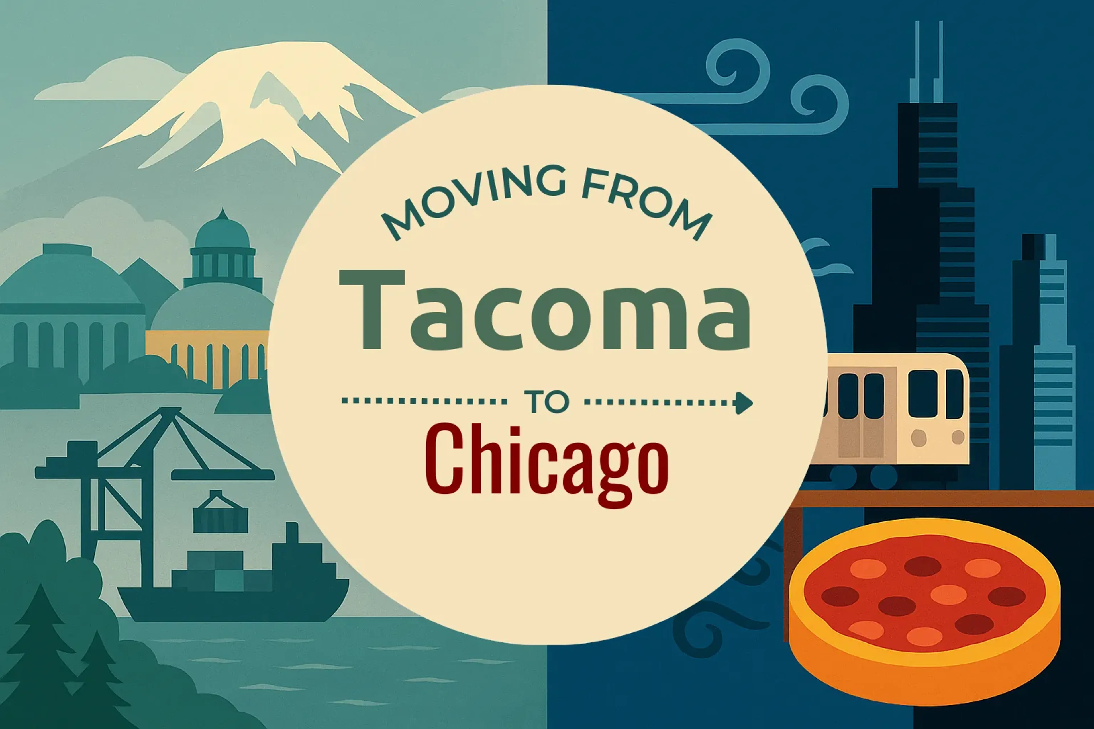 Side-by-side comparison of Tacoma to Chicago moving companies