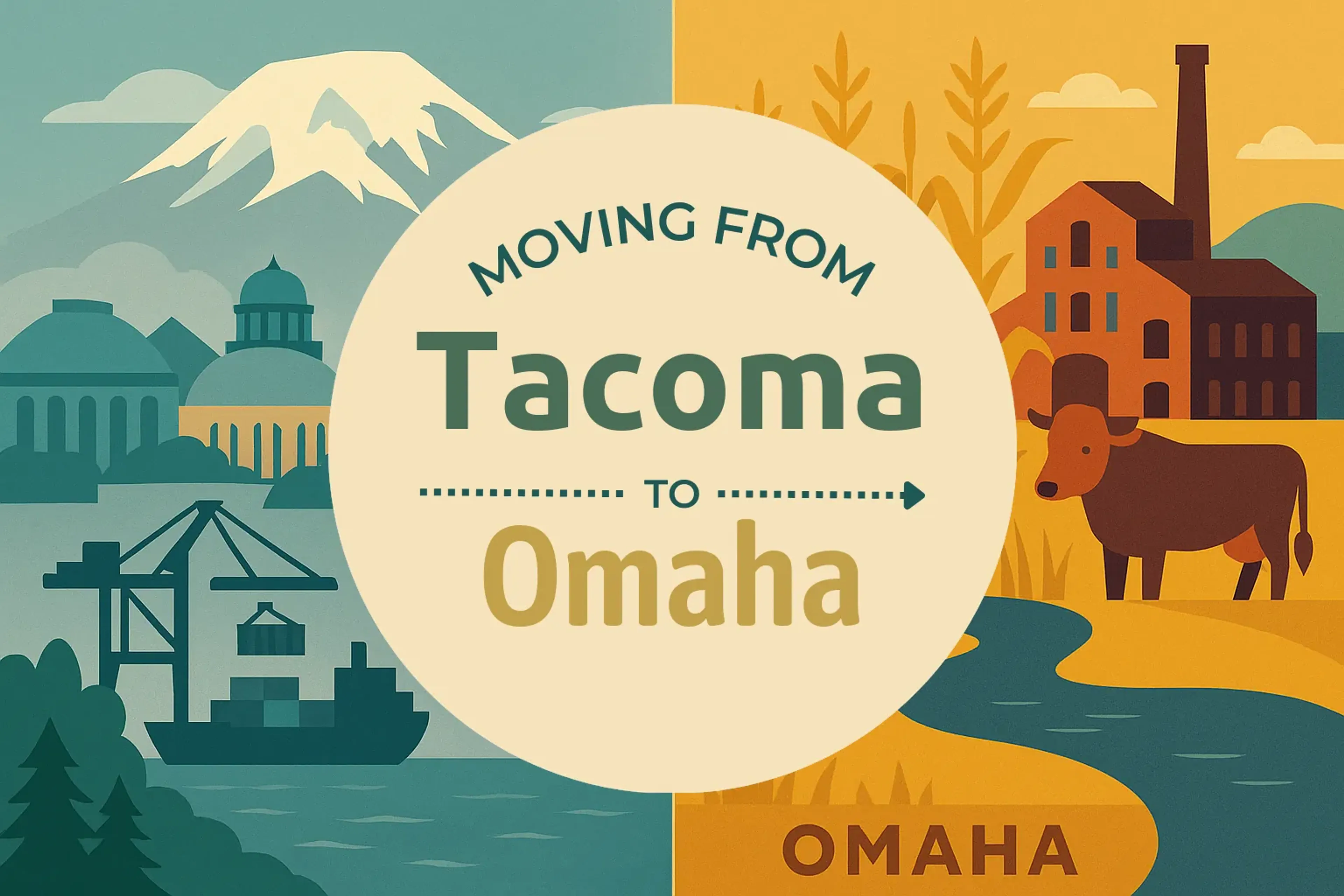 Side-by-side comparison of Tacoma to Omaha moving companies