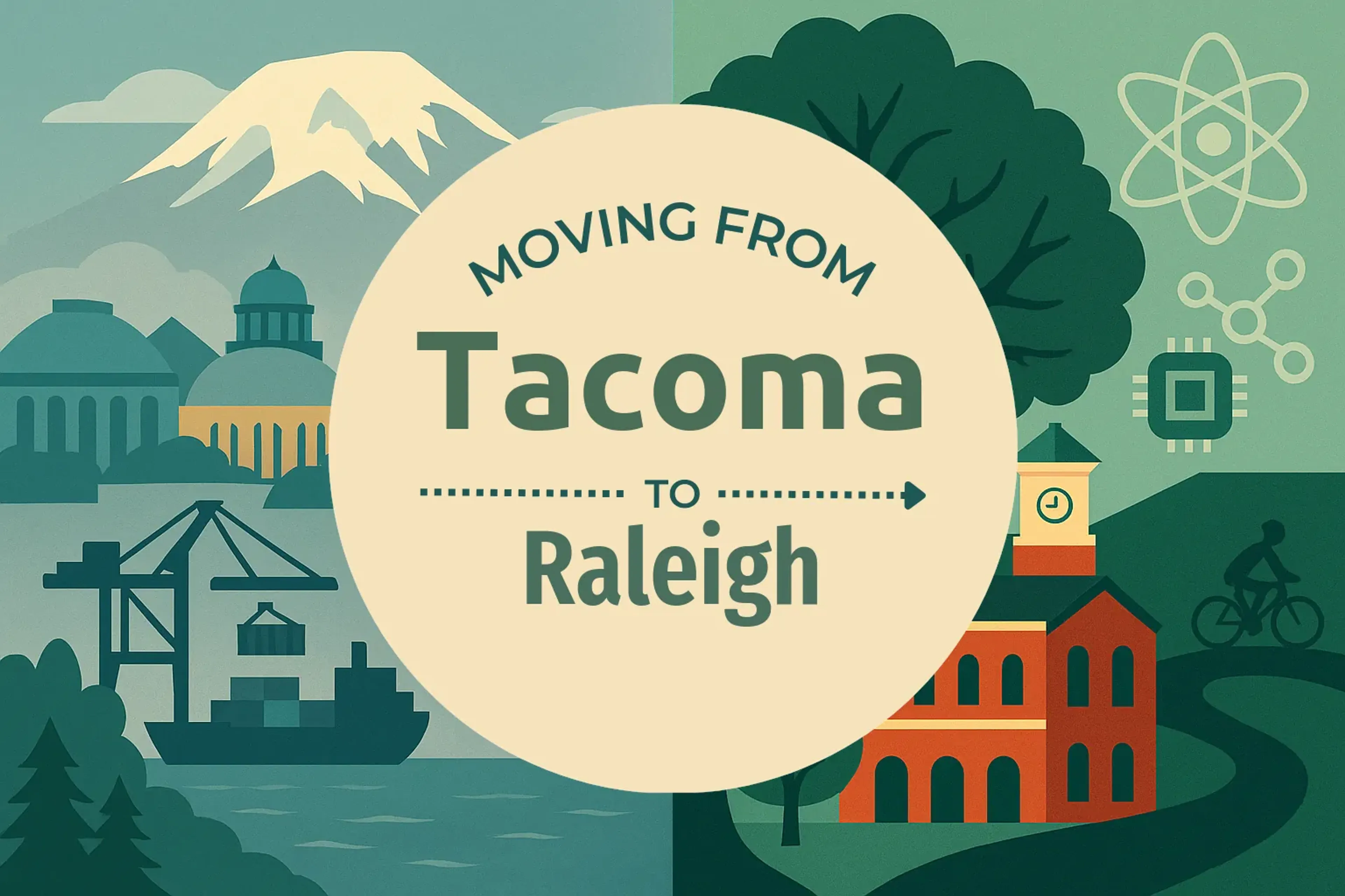 Side-by-side comparison of Tacoma to Raleigh moving companies