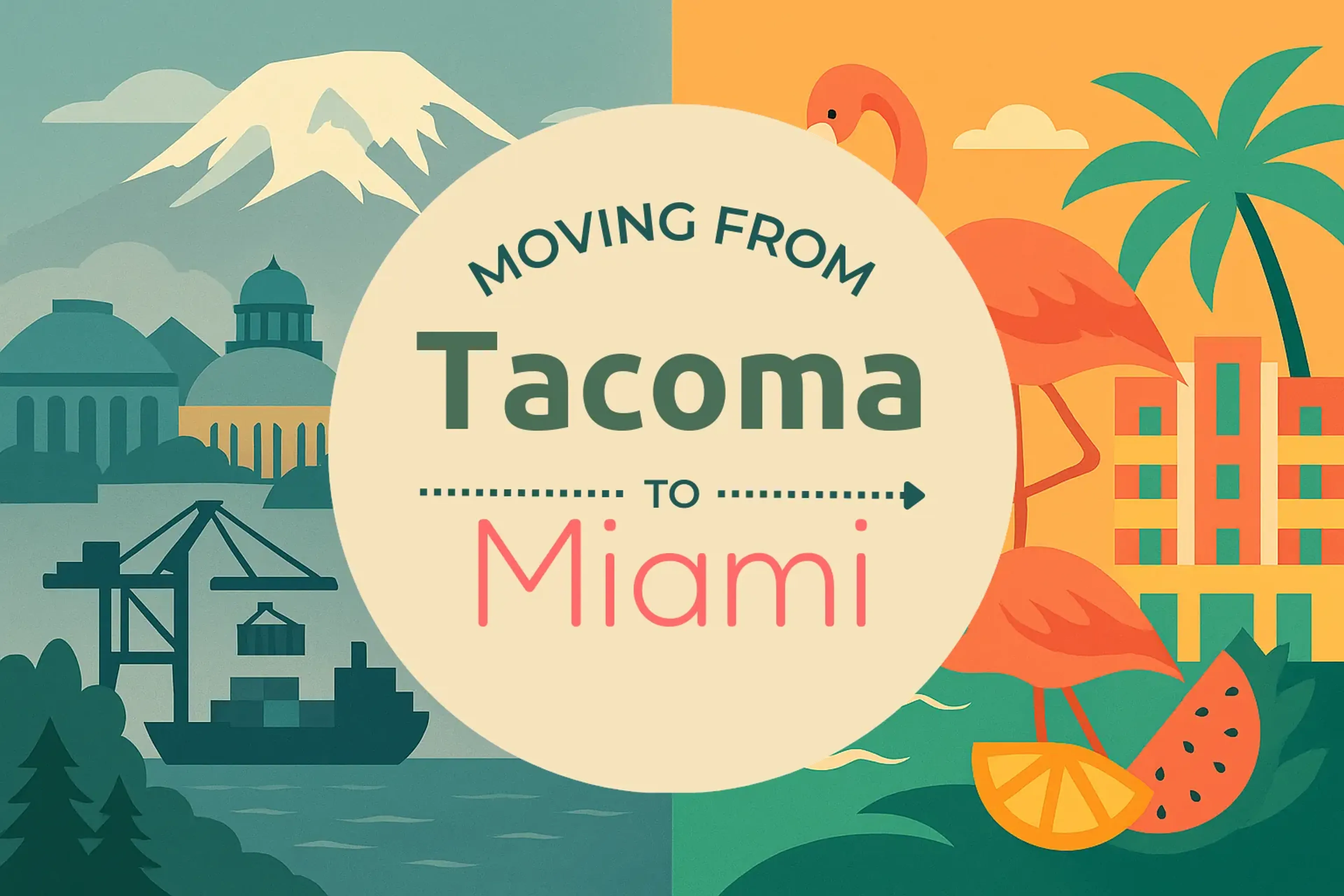 Side-by-side comparison of Tacoma to Miami moving companies