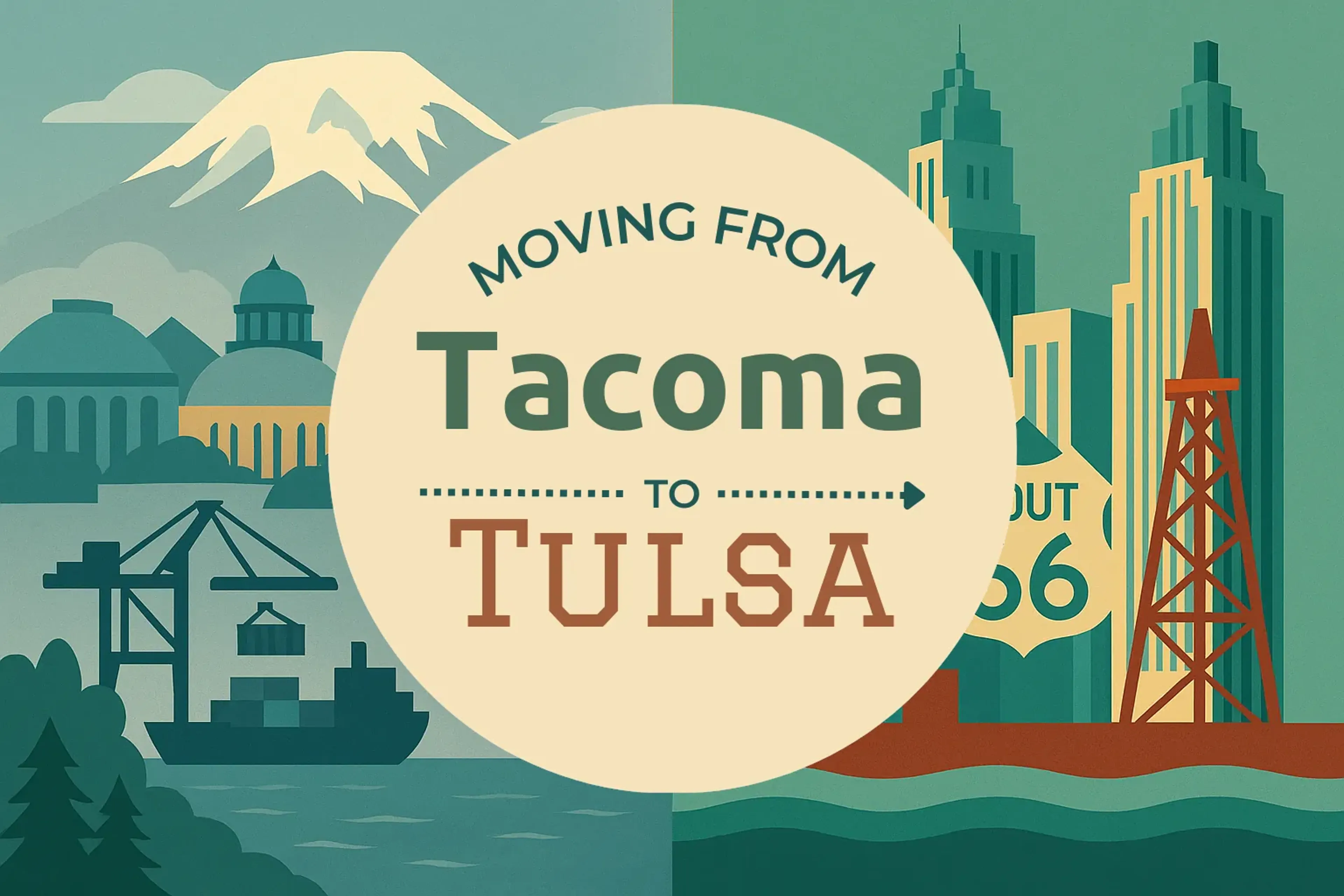 Side-by-side comparison of Tacoma to Tulsa moving companies