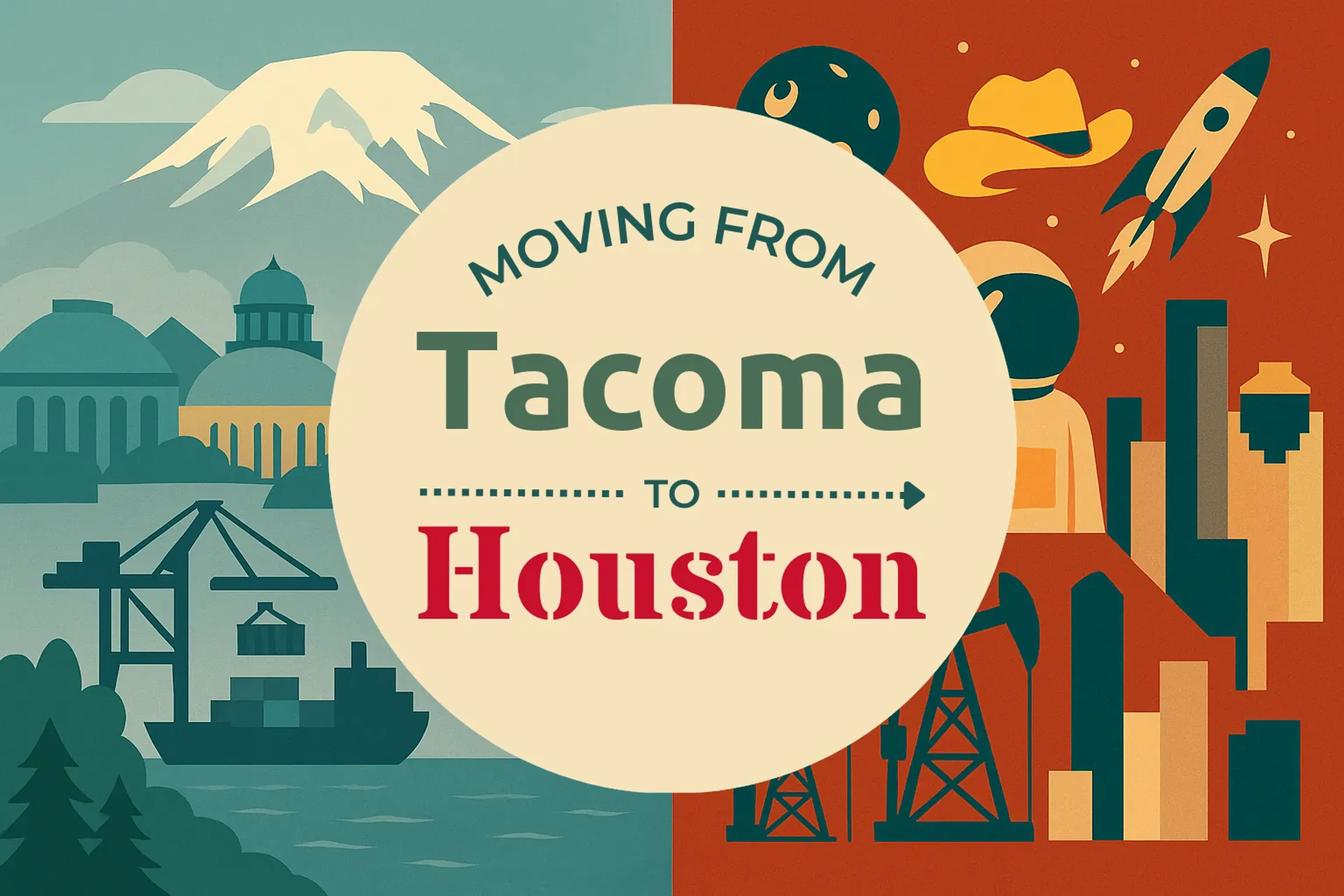 Side-by-side comparison of Tacoma to Houston moving companies