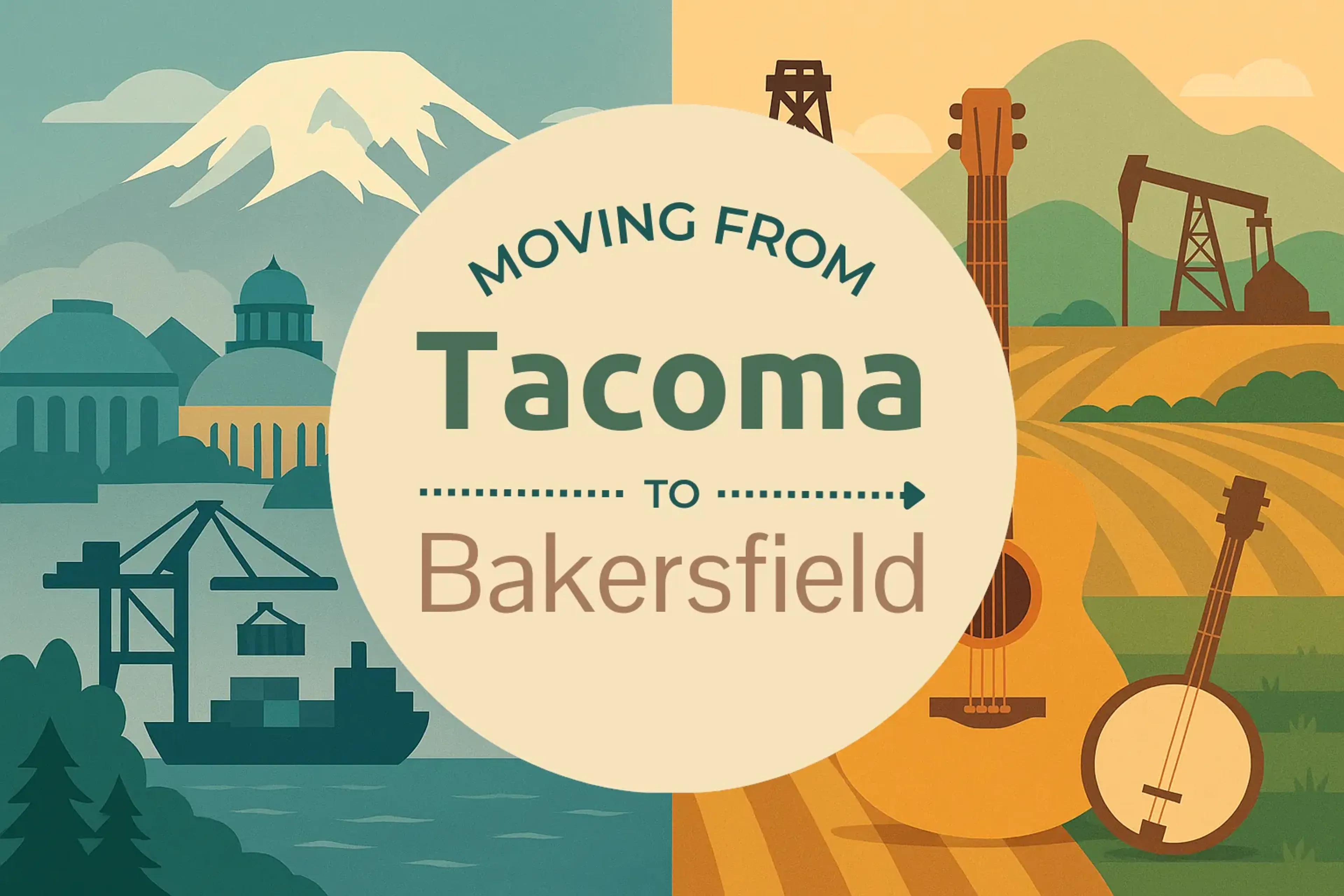 Side-by-side comparison of Tacoma to Bakersfield moving companies