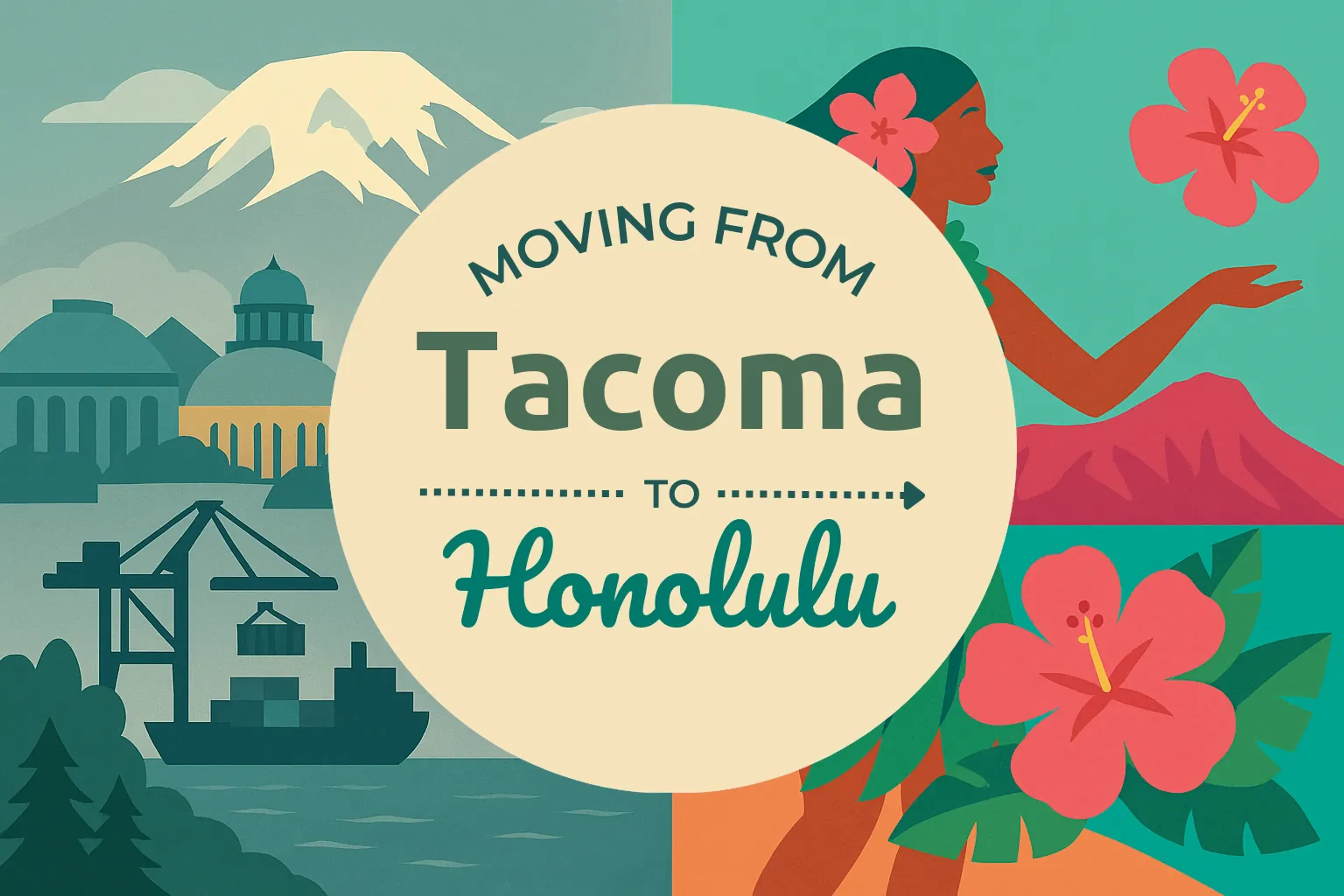 Side-by-side comparison of Tacoma to Honolulu moving companies