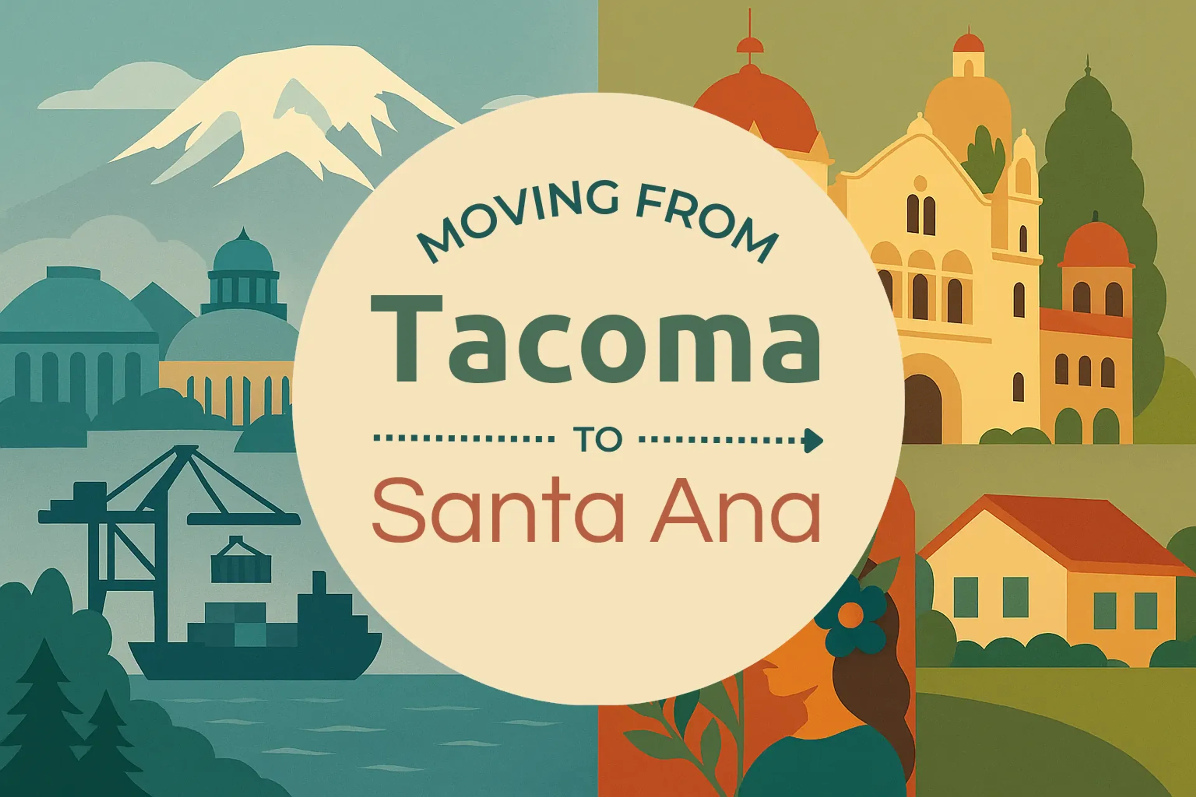 Side-by-side comparison of Tacoma to Santa Ana moving companies