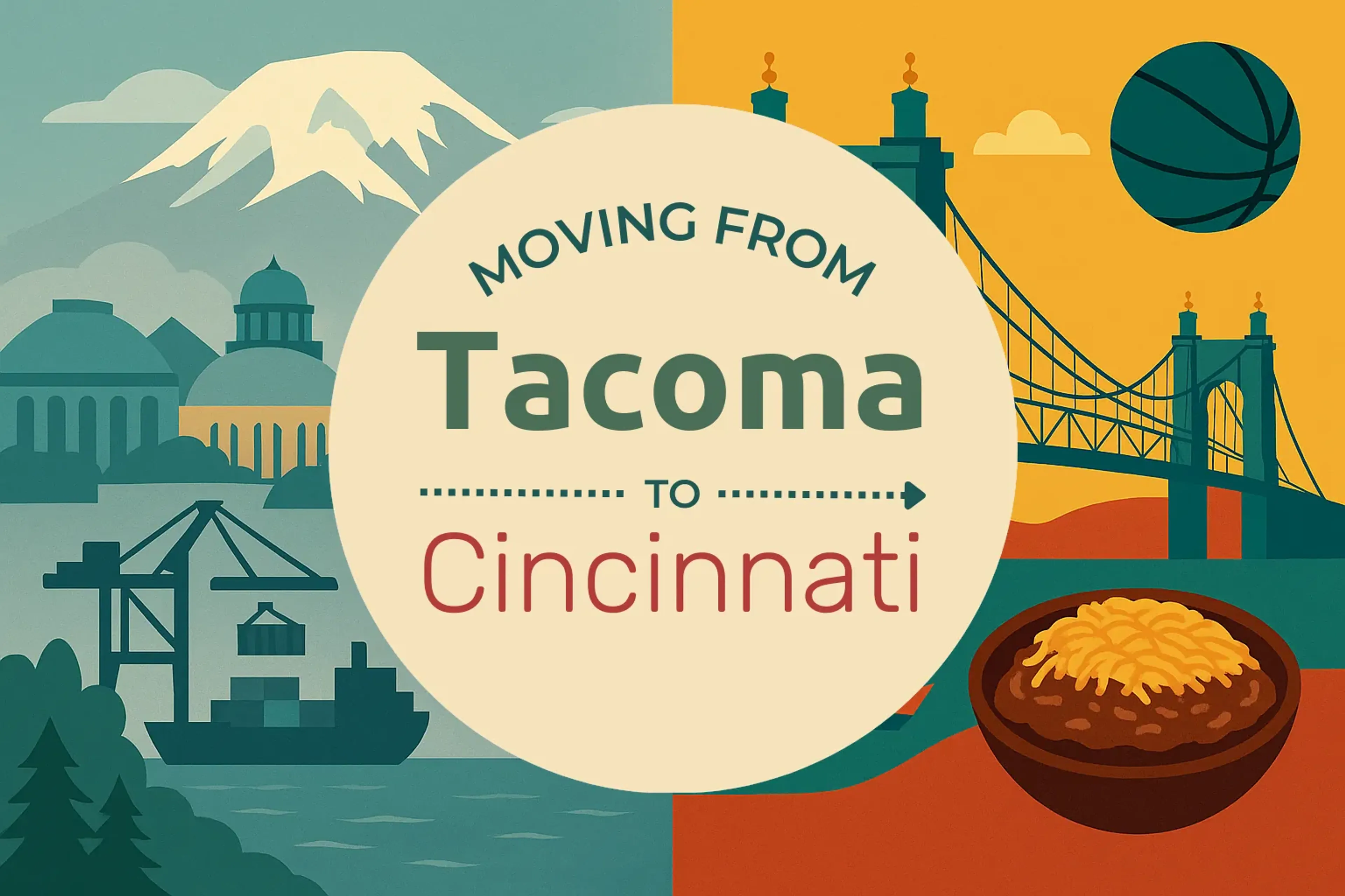 Side-by-side comparison of Tacoma to Cincinnati moving companies