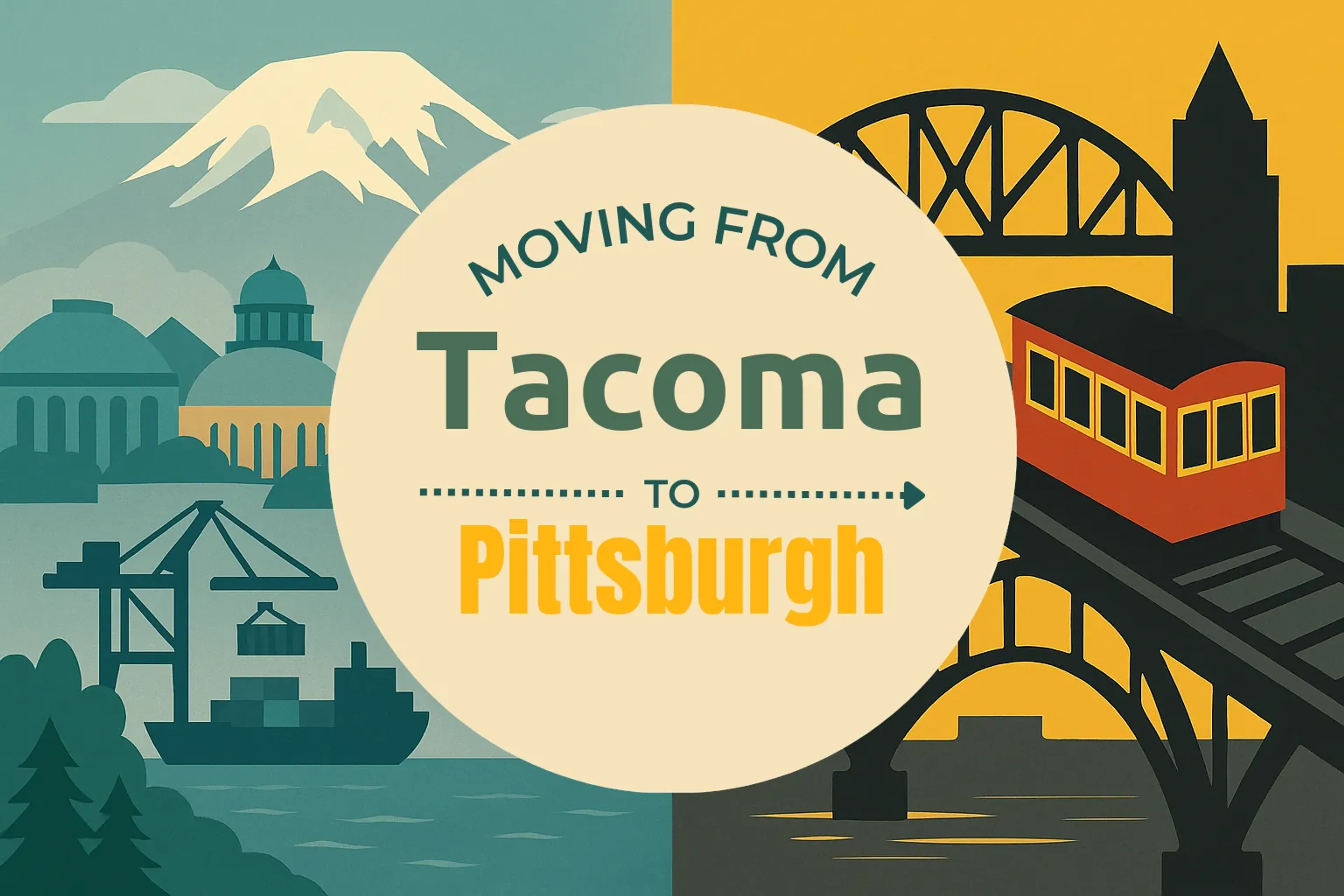Side-by-side comparison of Tacoma to Pittsburgh moving companies