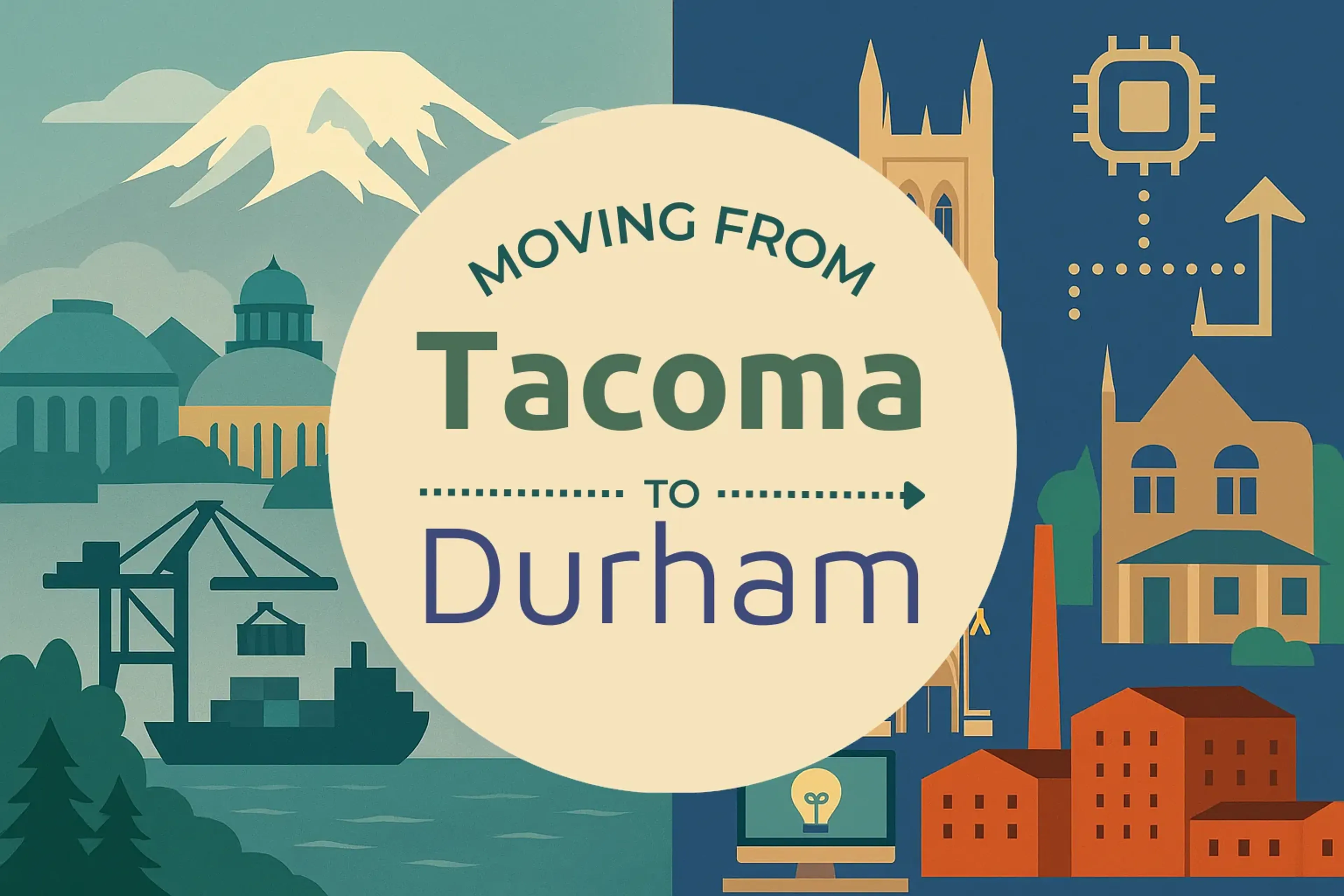Side-by-side comparison of Tacoma to Durham moving companies