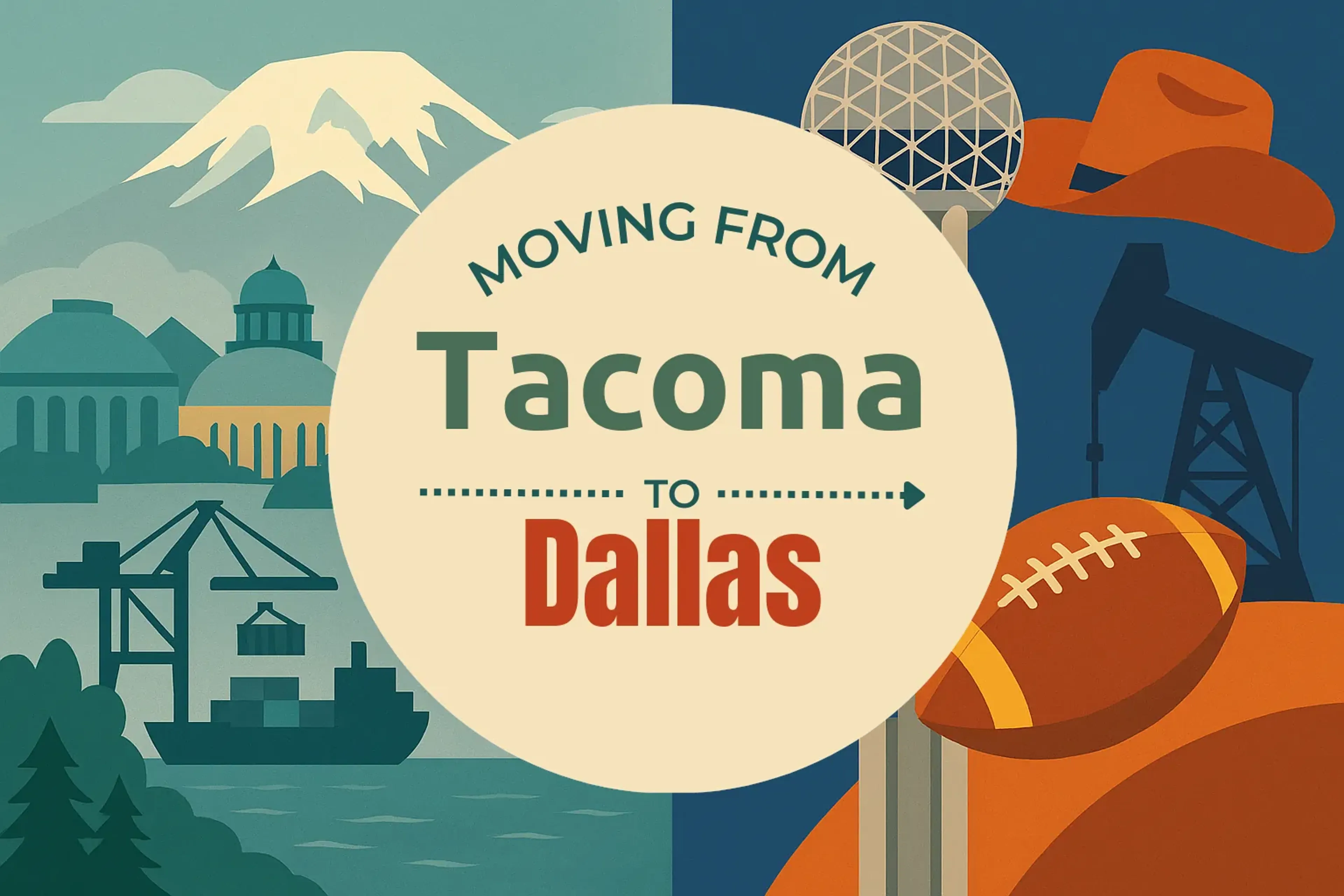 Side-by-side comparison of Tacoma to Dallas moving companies