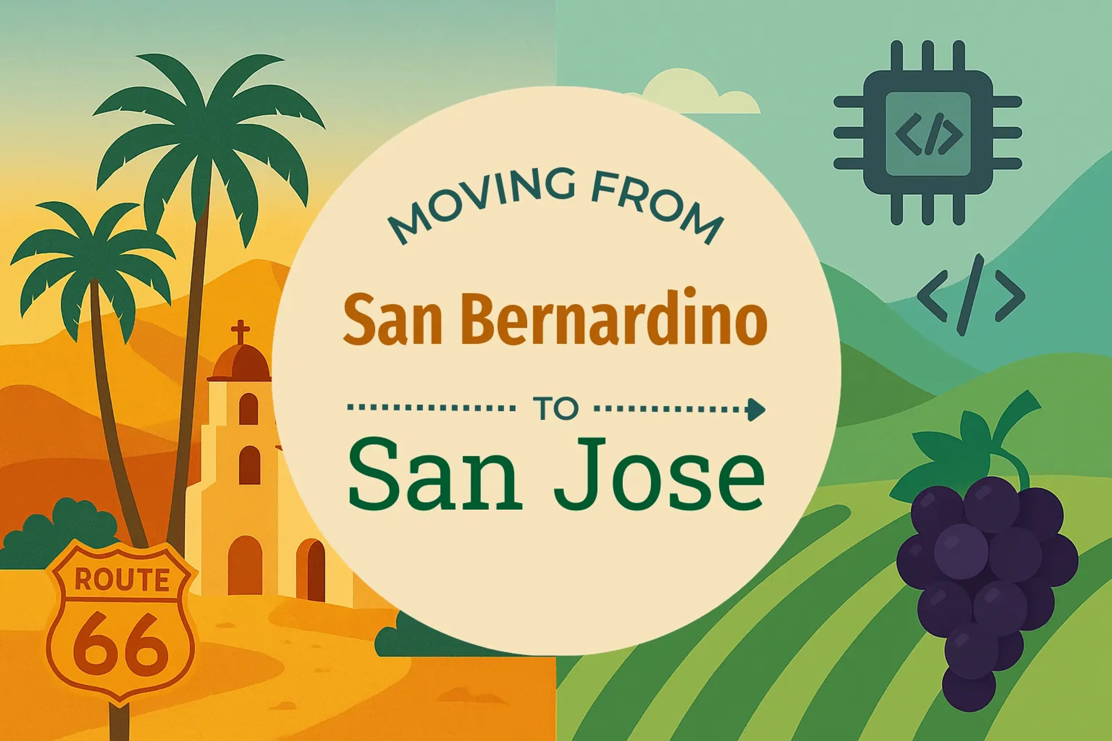 Side-by-side comparison of San Bernardino to San Jose moving companies