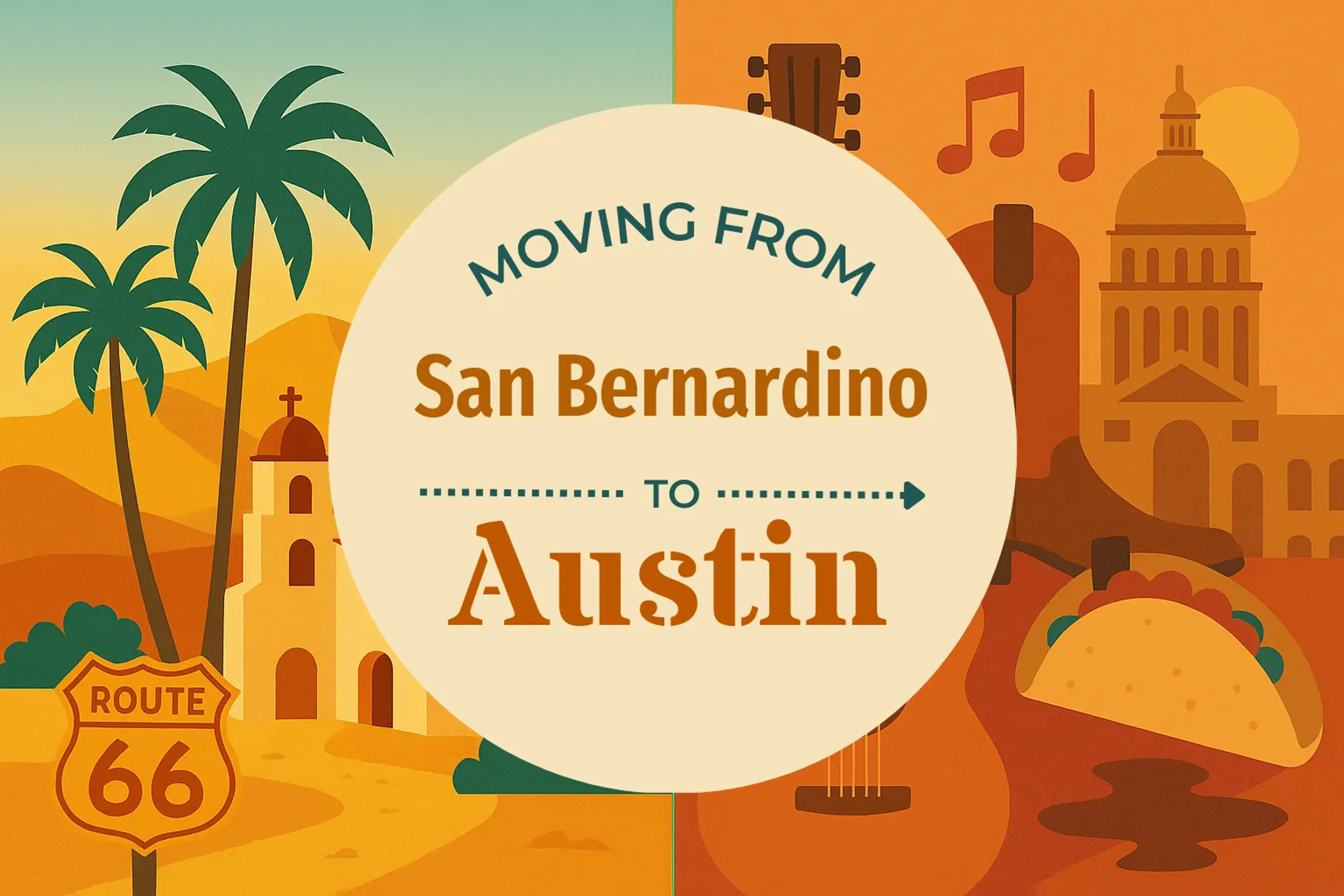 Side-by-side comparison of San Bernardino to Austin moving companies