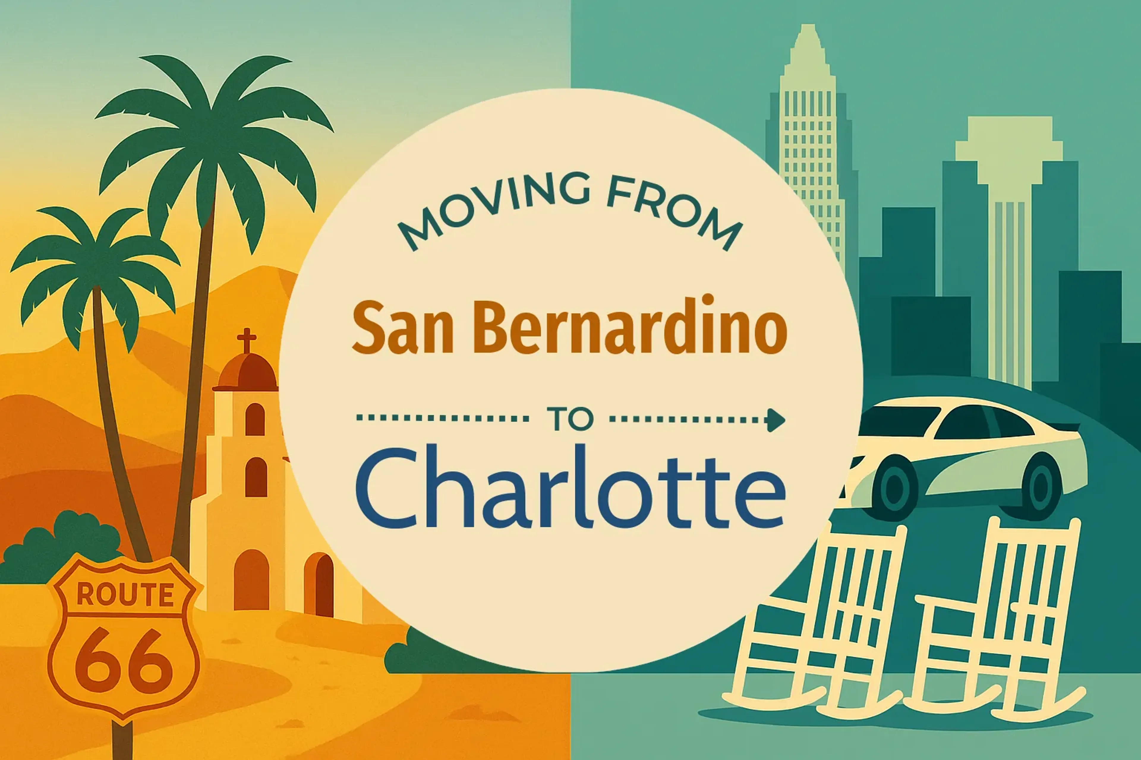 Side-by-side comparison of San Bernardino to Charlotte moving companies