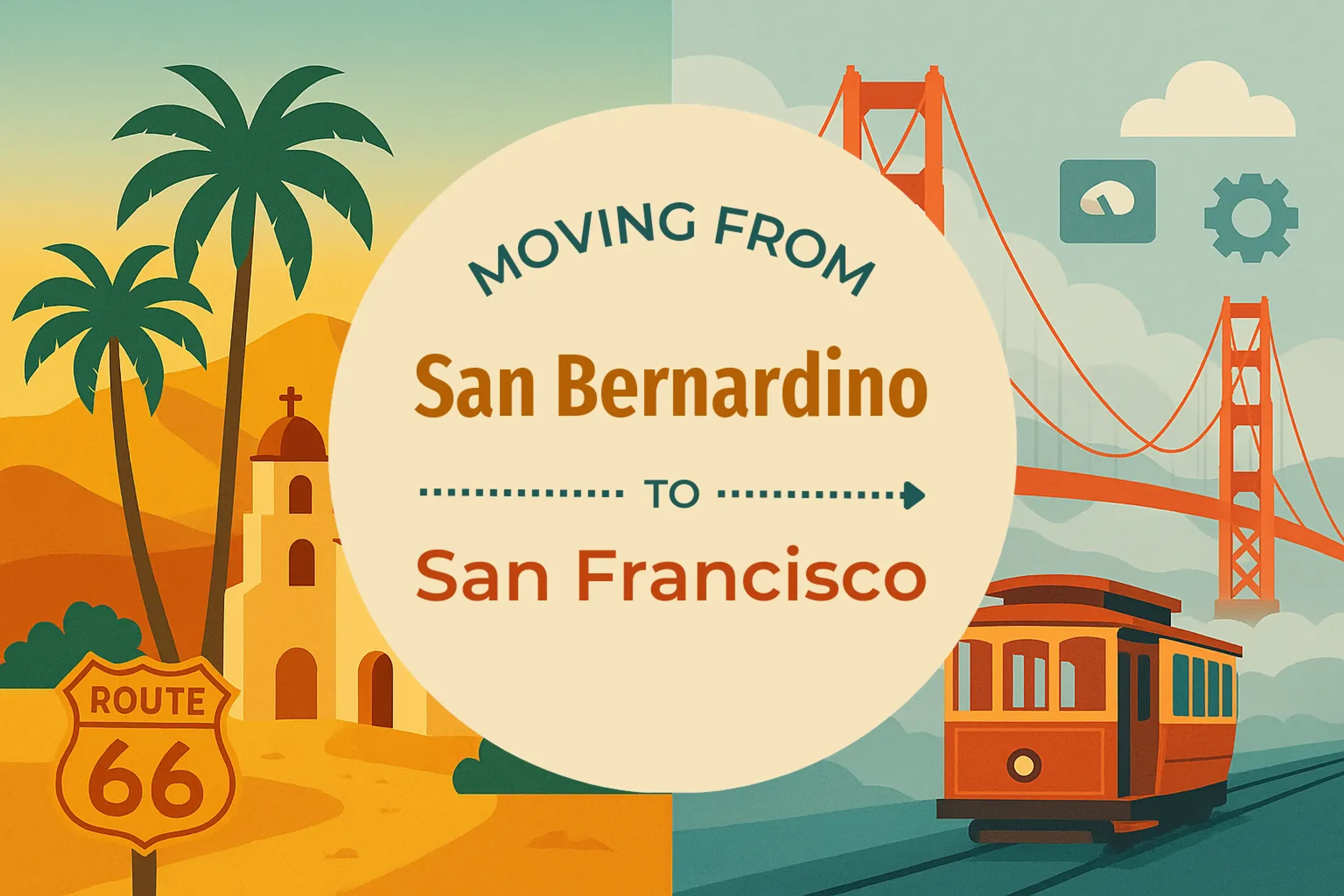 Side-by-side comparison of San Bernardino to San Francisco moving companies