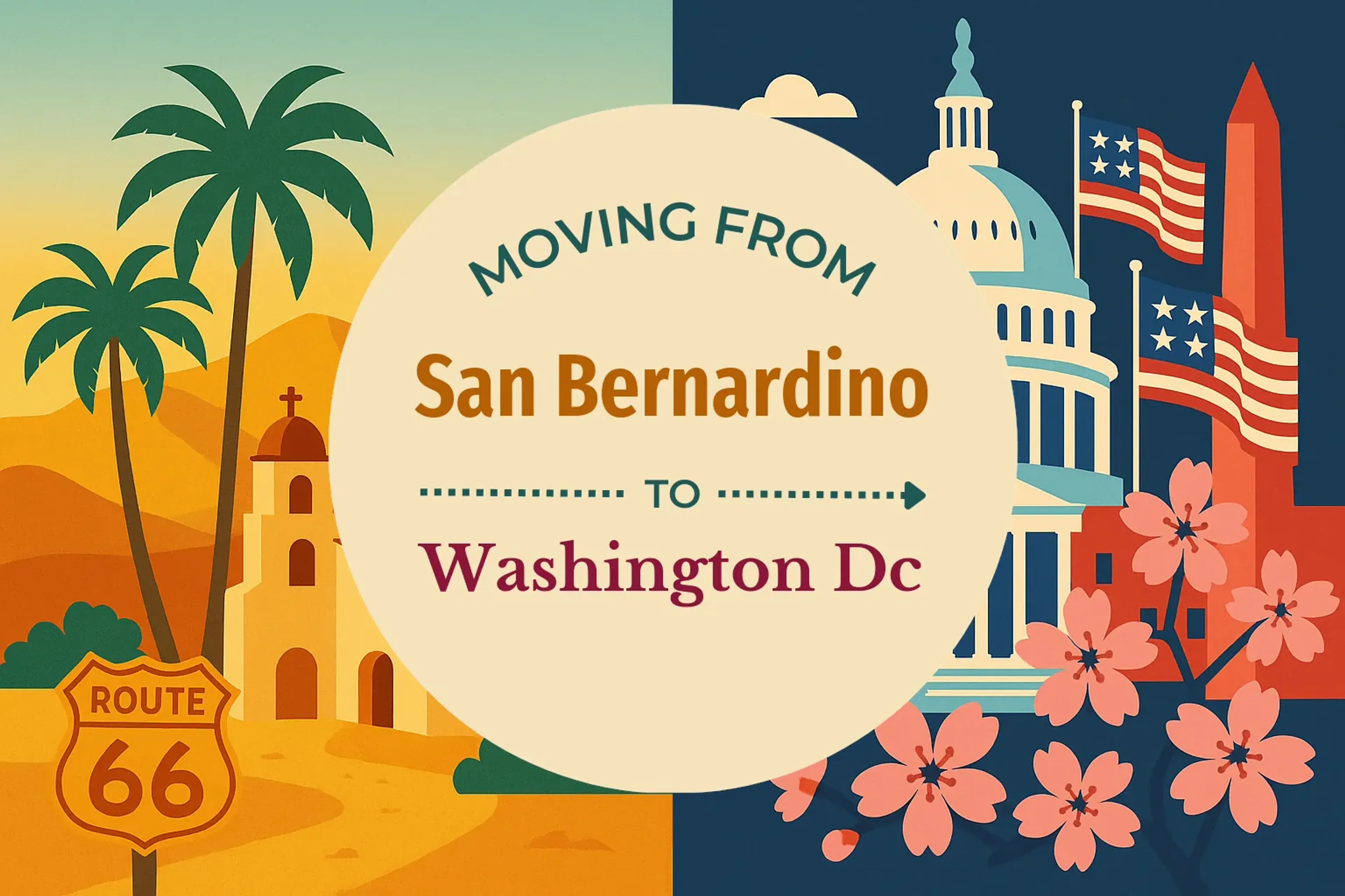 Side-by-side comparison of San Bernardino to Washington DC moving companies