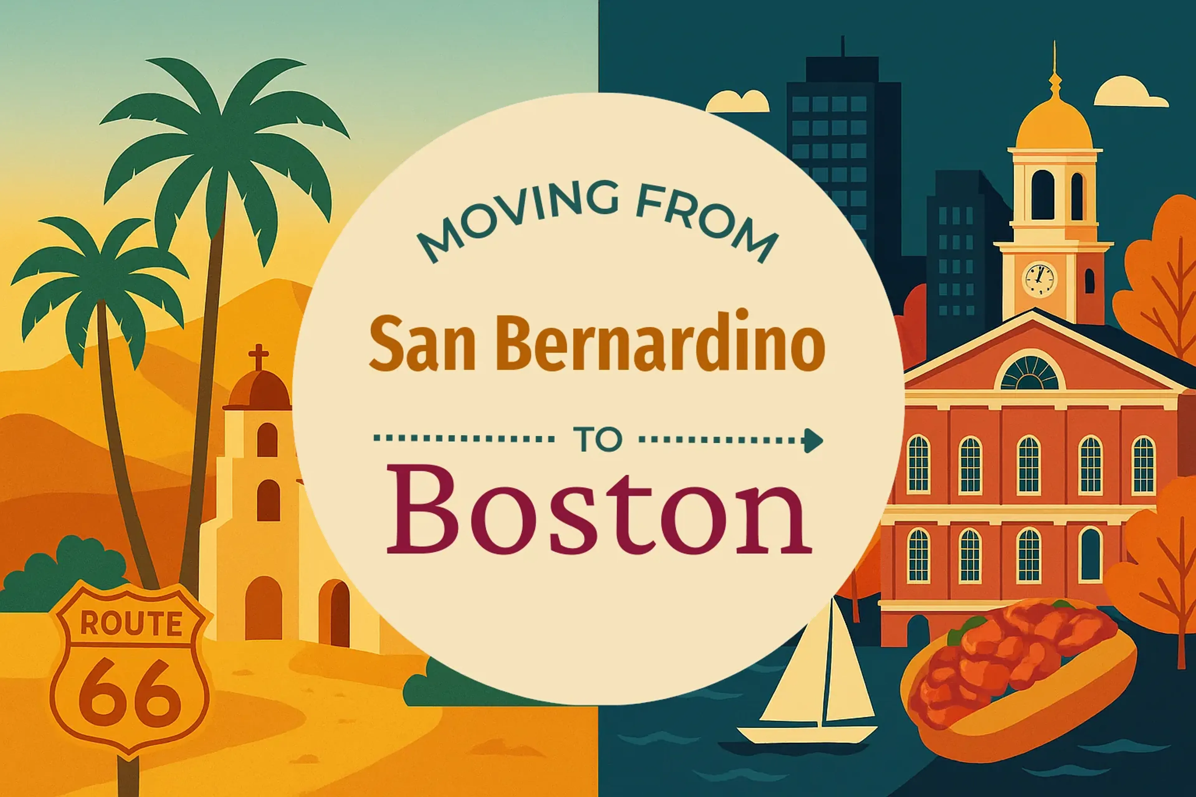 Side-by-side comparison of San Bernardino to Boston moving companies