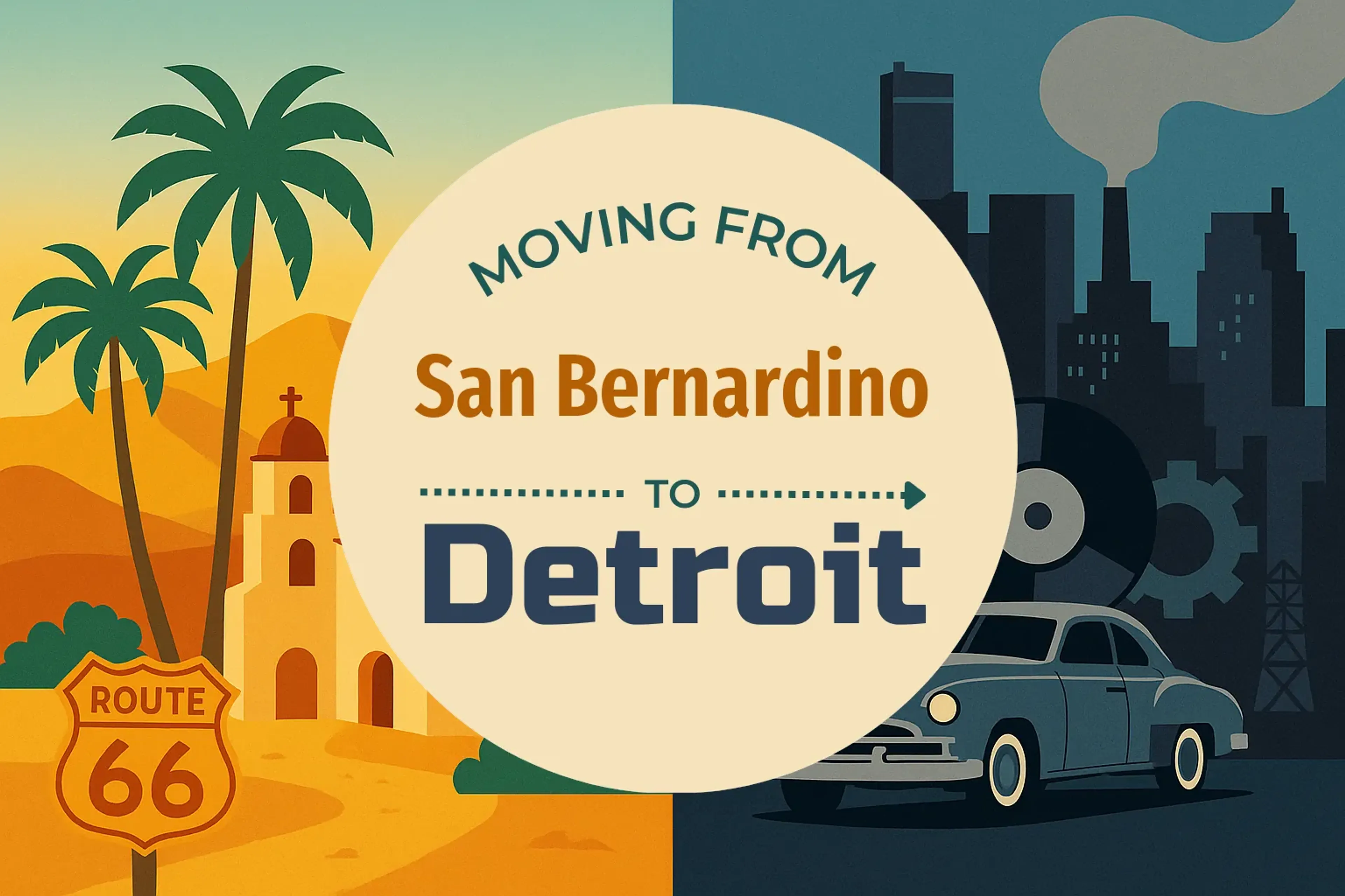 Side-by-side comparison of San Bernardino to Detroit moving companies