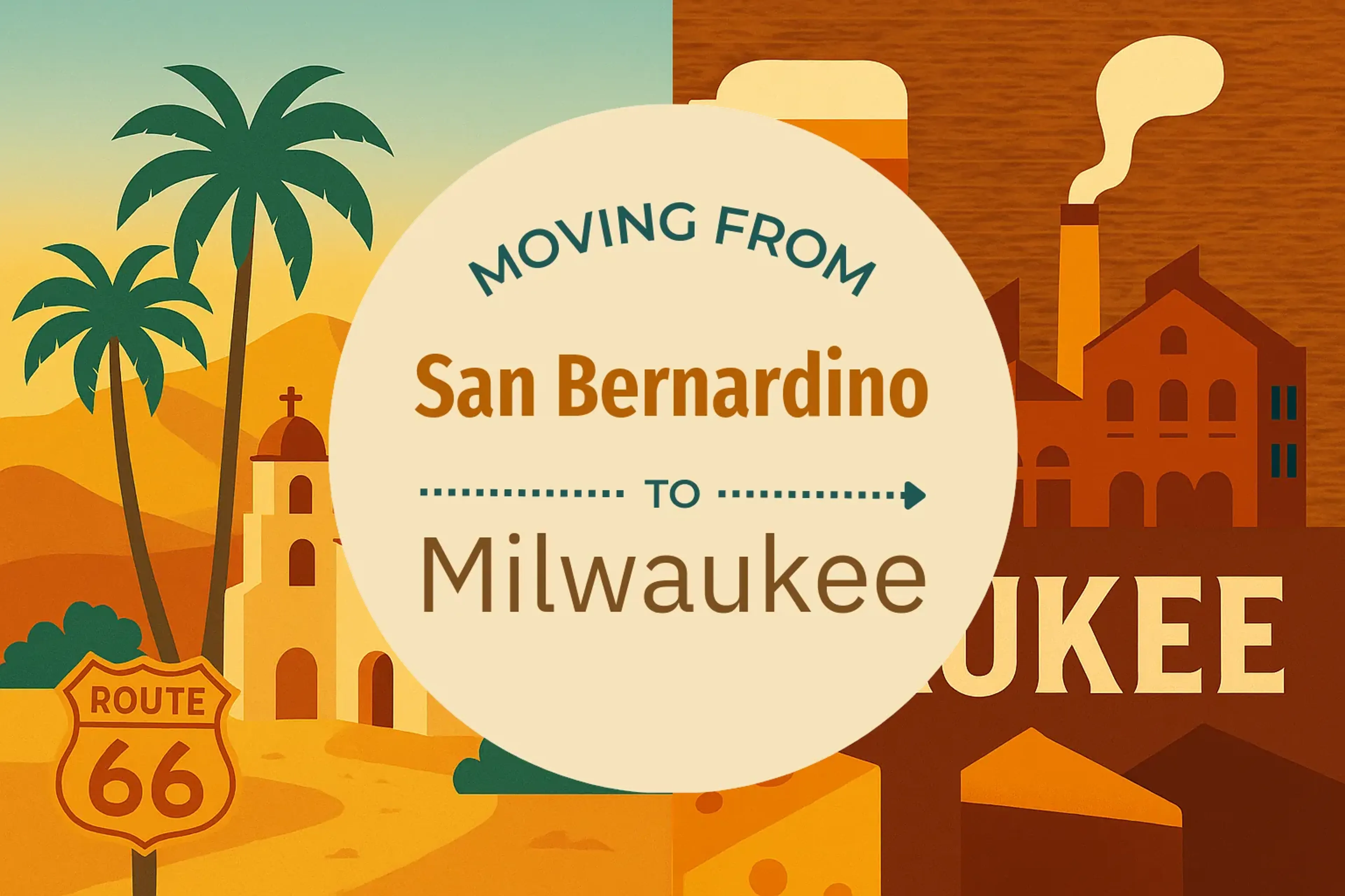 Side-by-side comparison of San Bernardino to Milwaukee moving companies