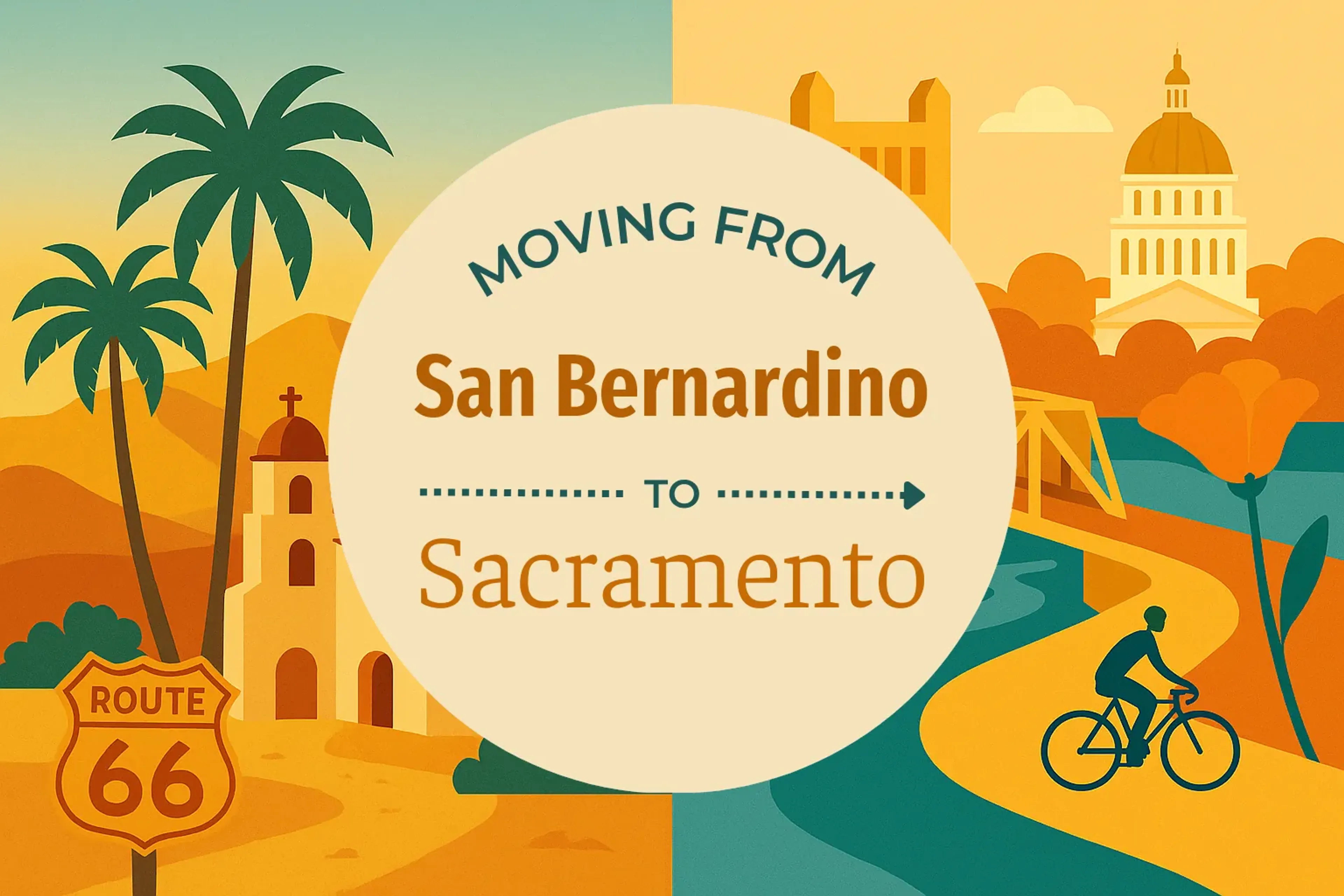 Side-by-side comparison of San Bernardino to Sacramento moving companies