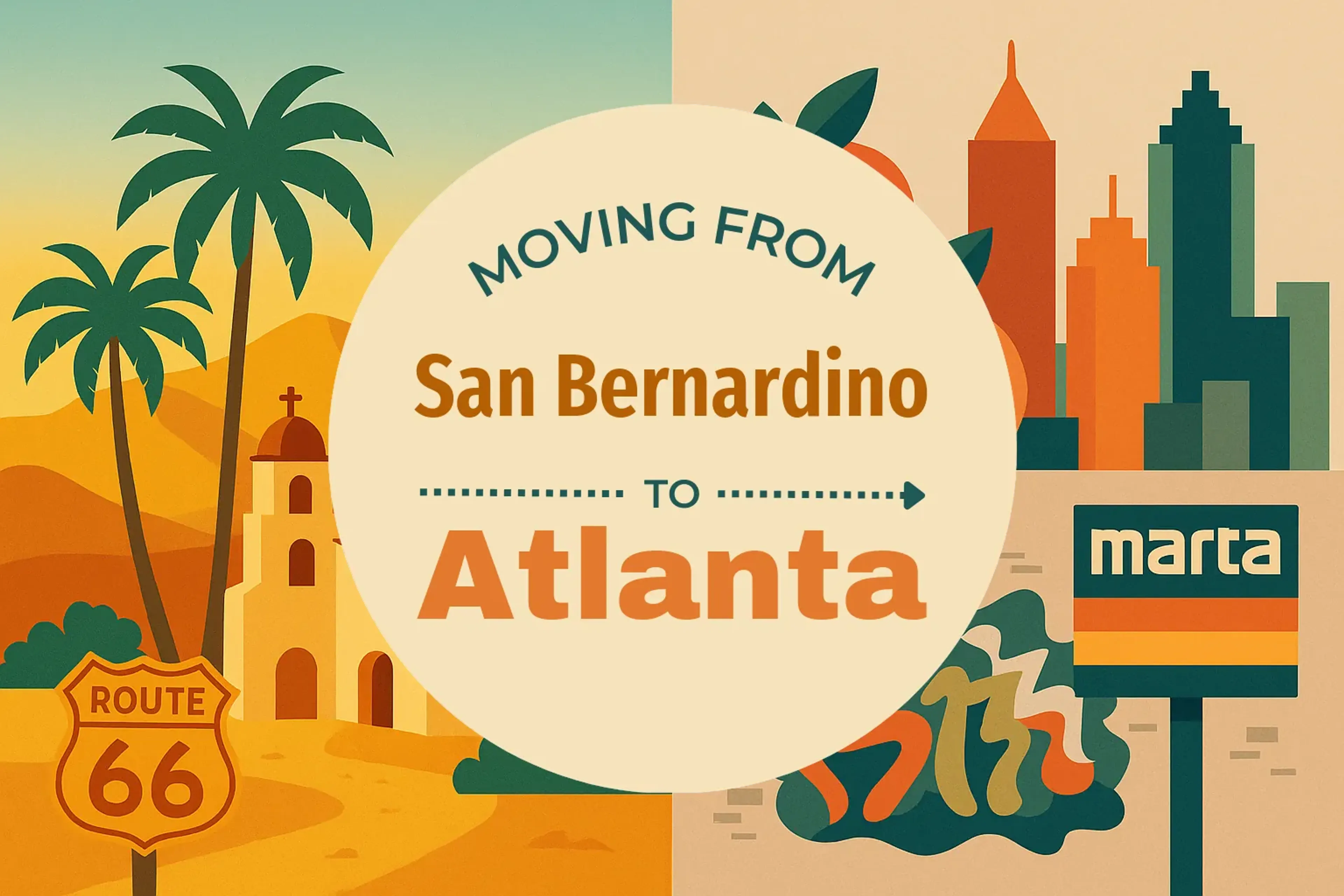 Side-by-side comparison of San Bernardino to Atlanta moving companies