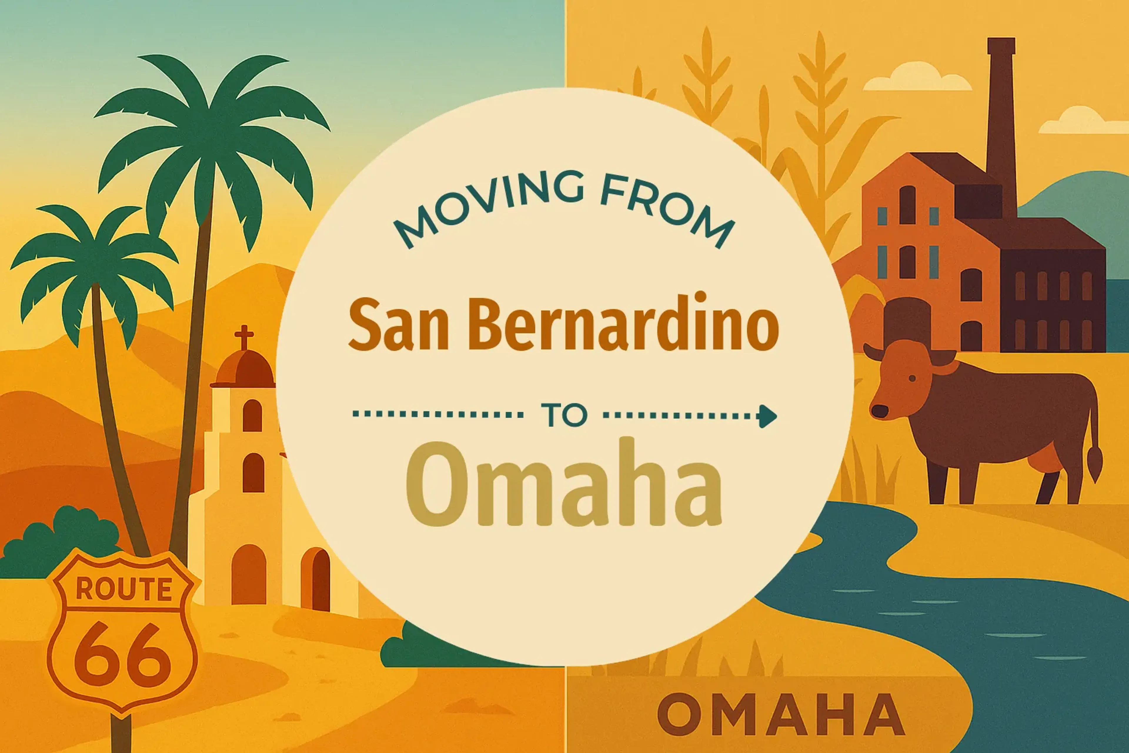 Side-by-side comparison of San Bernardino to Omaha moving companies