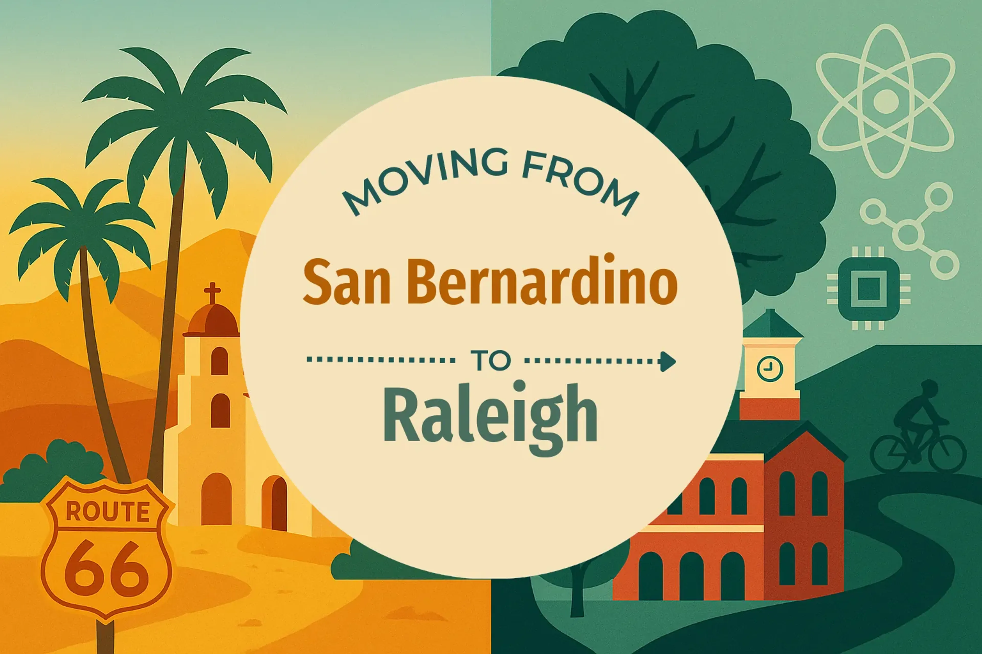 Side-by-side comparison of San Bernardino to Raleigh moving companies