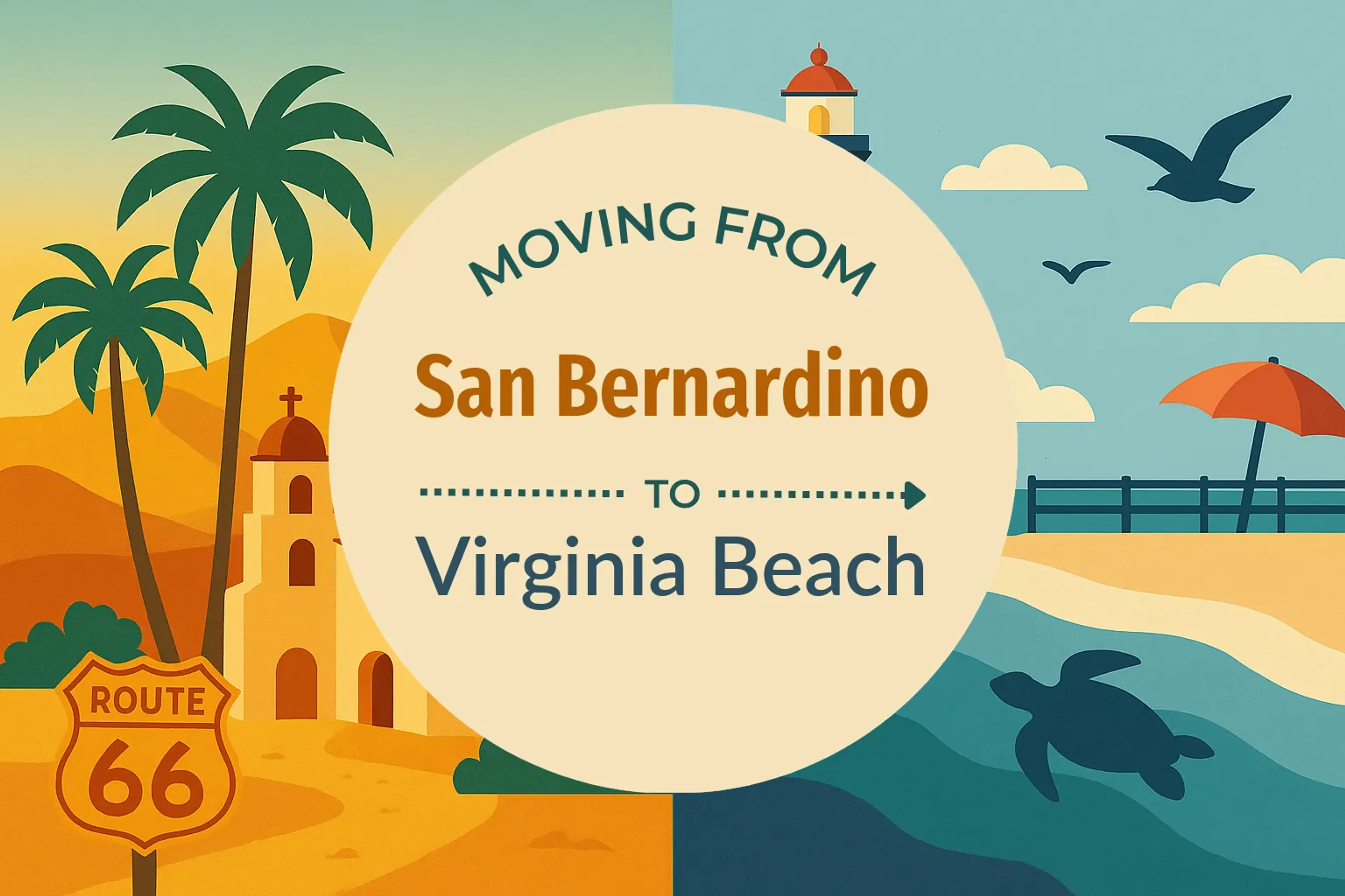 Side-by-side comparison of San Bernardino to Virginia Beach moving companies