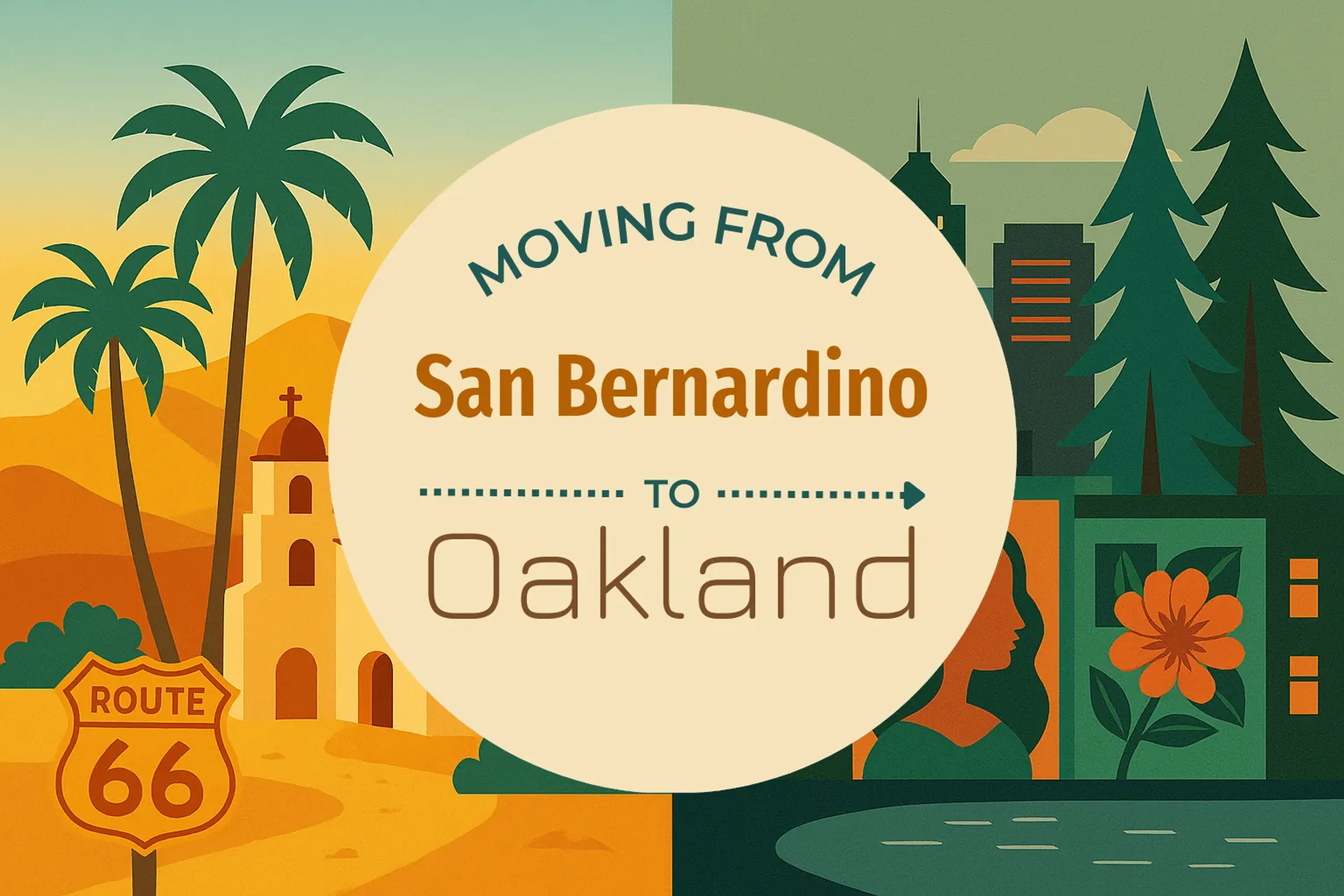 Side-by-side comparison of San Bernardino to Oakland moving companies