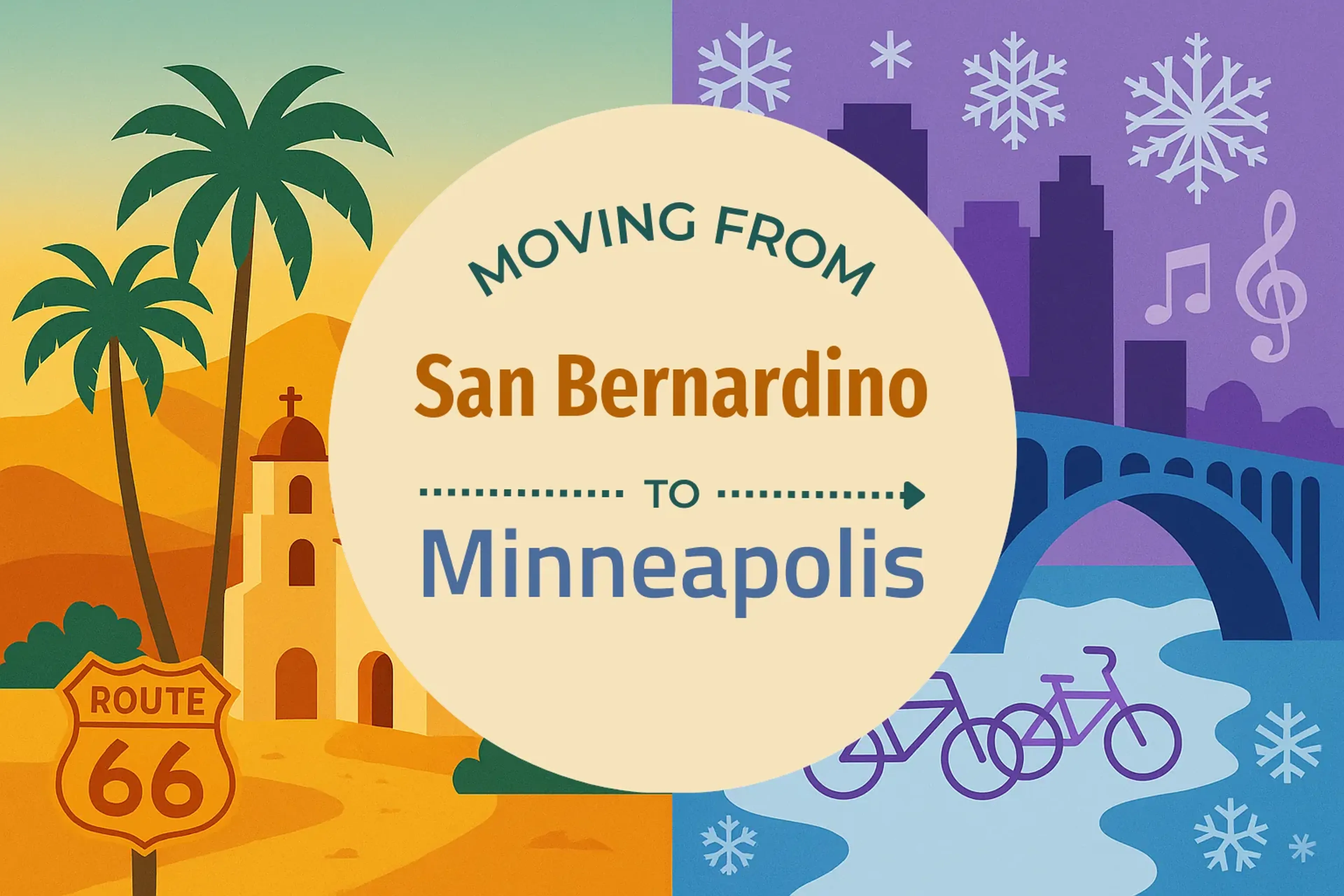Side-by-side comparison of San Bernardino to Minneapolis moving companies