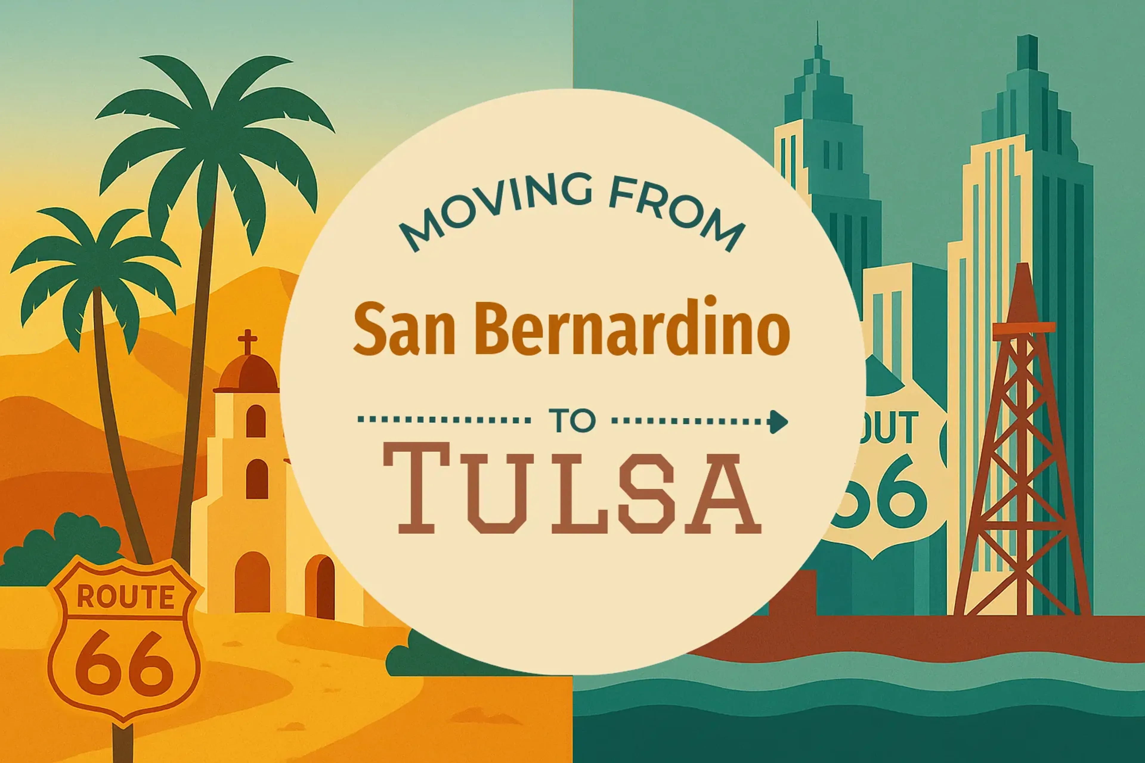 Side-by-side comparison of San Bernardino to Tulsa moving companies