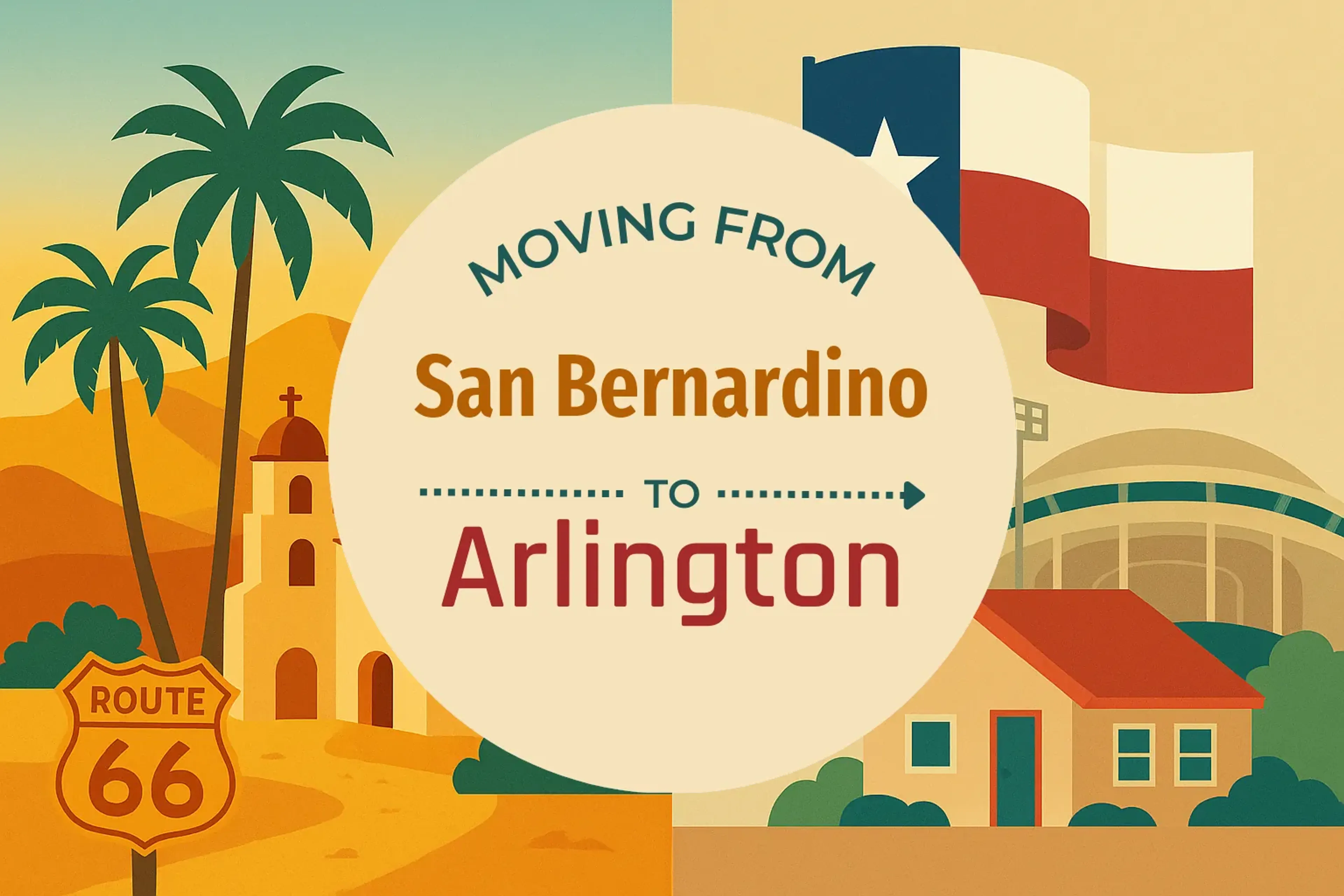 Side-by-side comparison of San Bernardino to Arlington moving companies