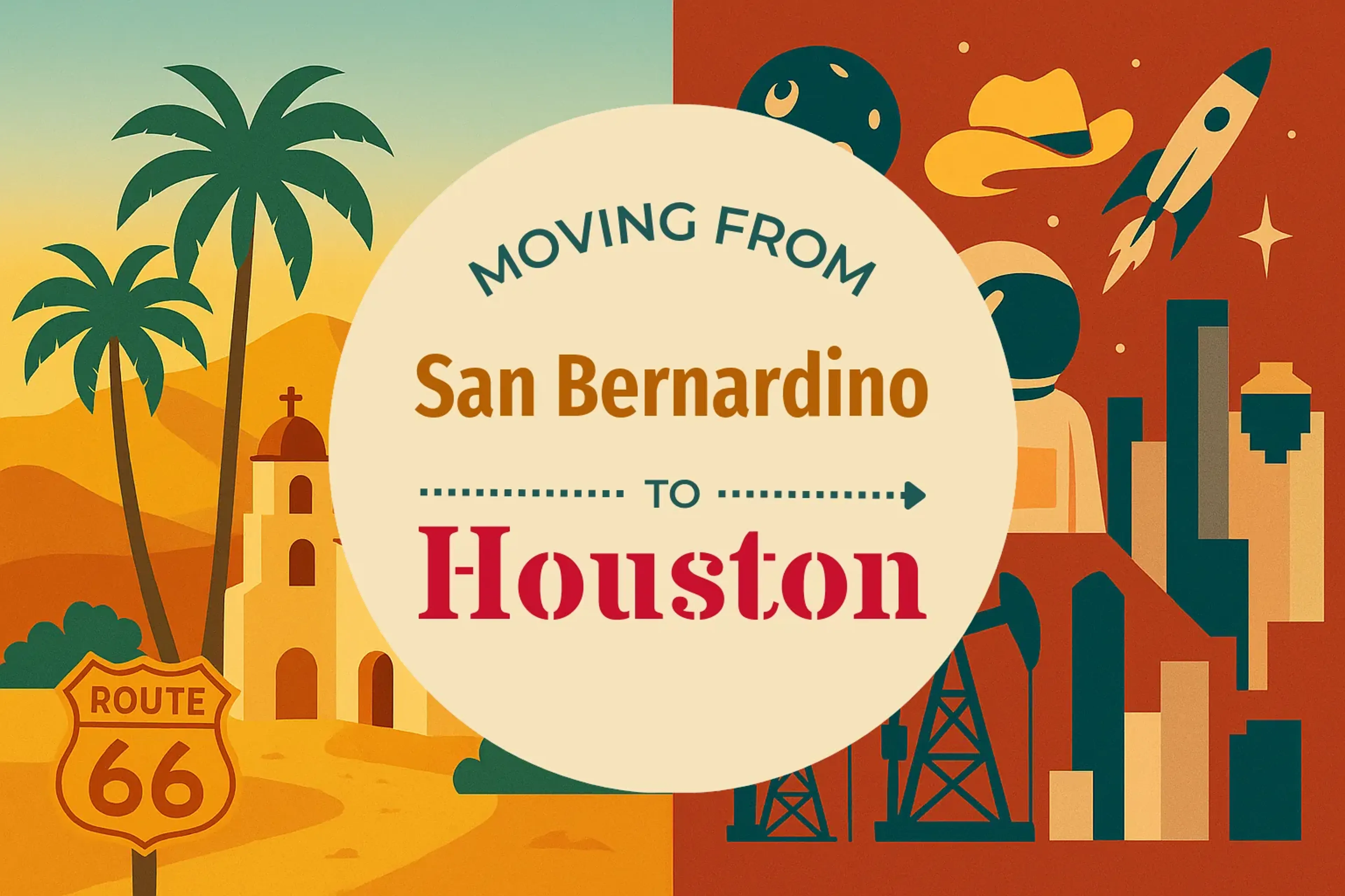 Side-by-side comparison of San Bernardino to Houston moving companies