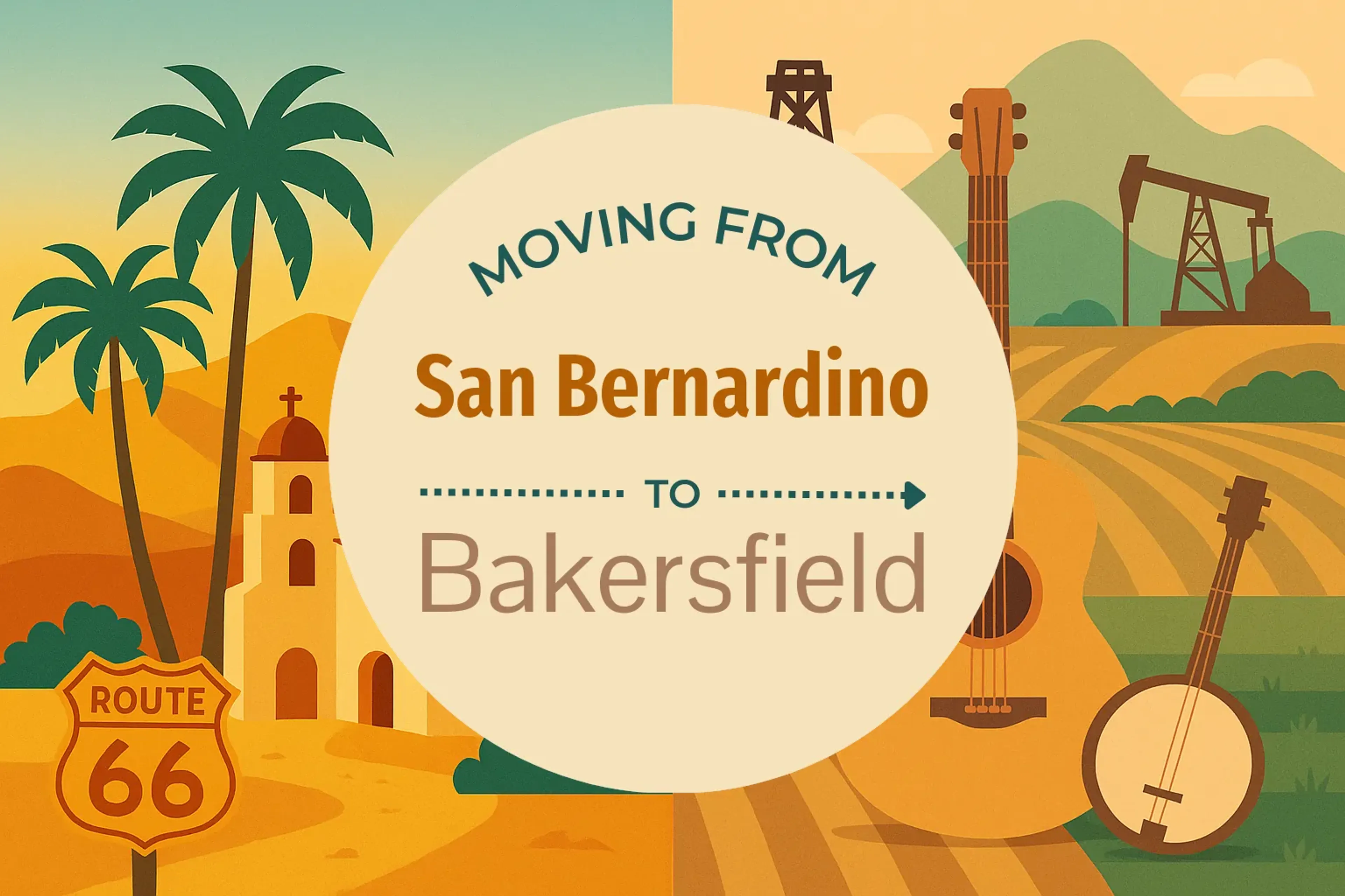 Side-by-side comparison of San Bernardino to Bakersfield moving companies