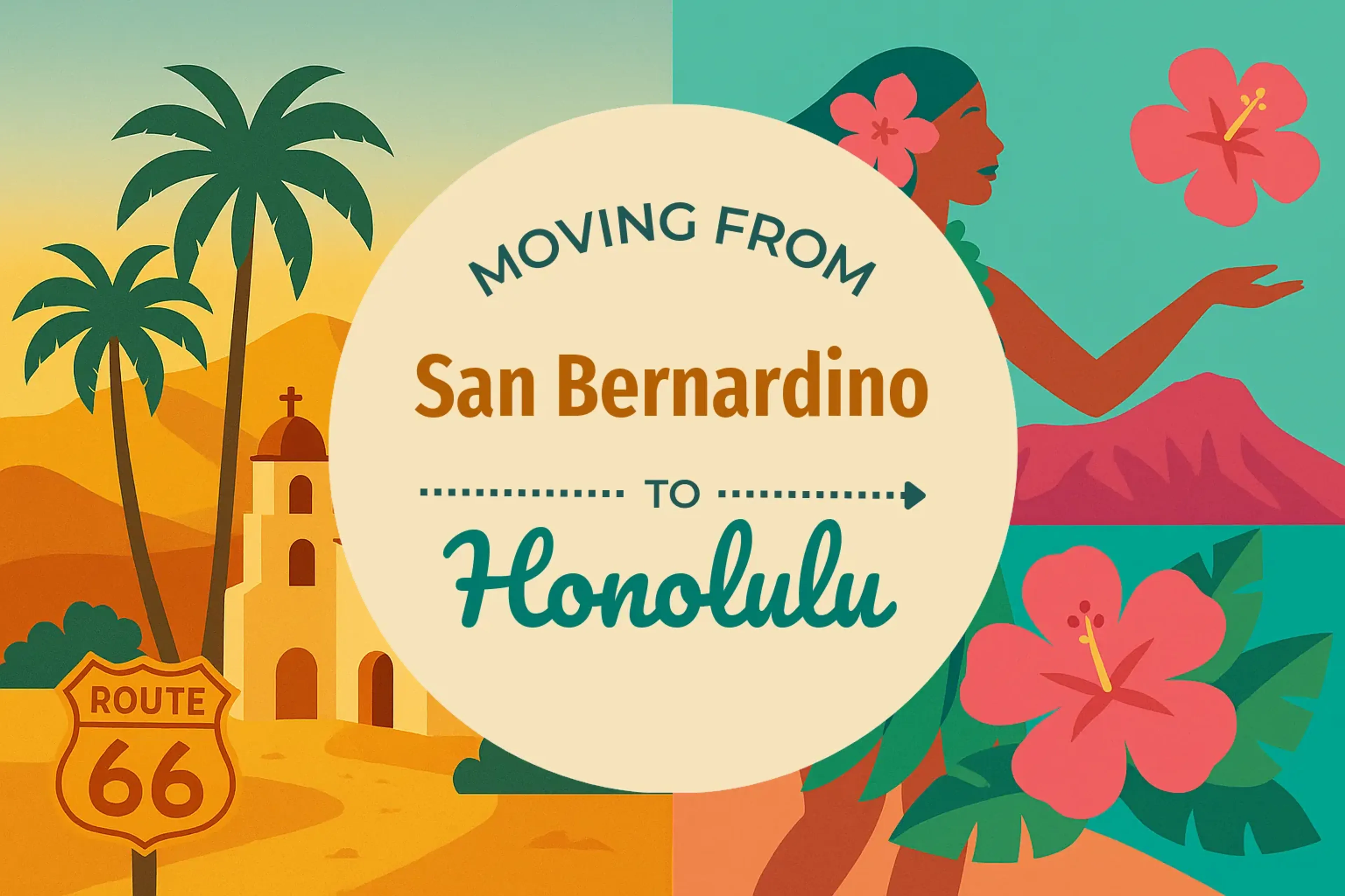 Side-by-side comparison of San Bernardino to Honolulu moving companies