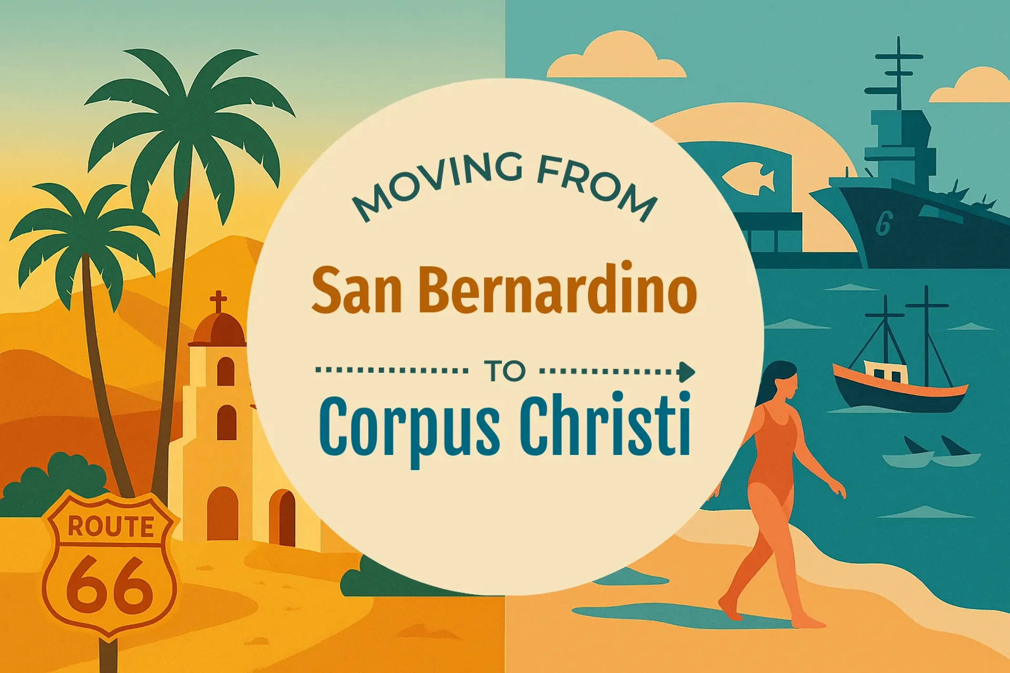 Side-by-side comparison of San Bernardino to Corpus Christi moving companies