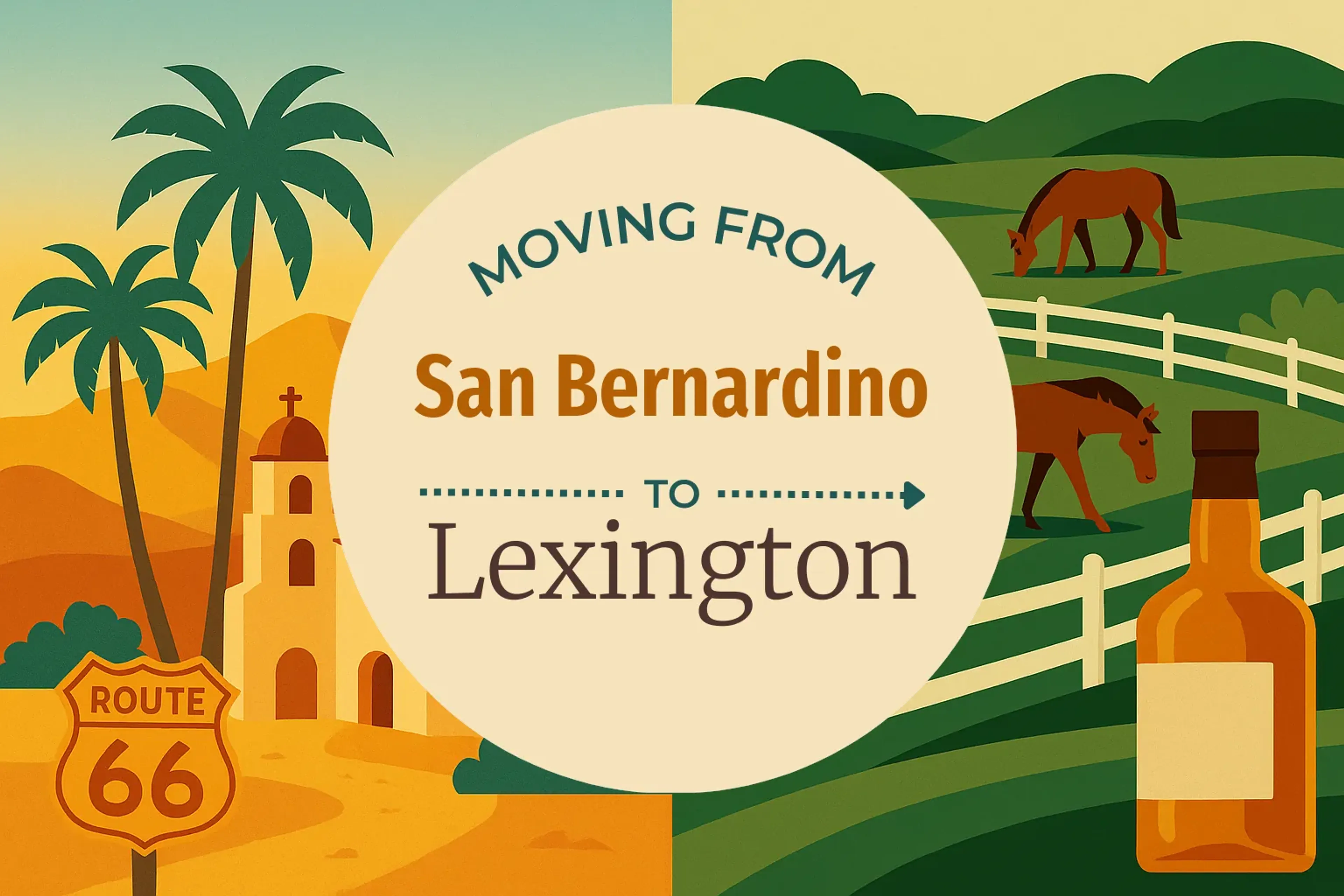 Side-by-side comparison of San Bernardino to Lexington moving companies