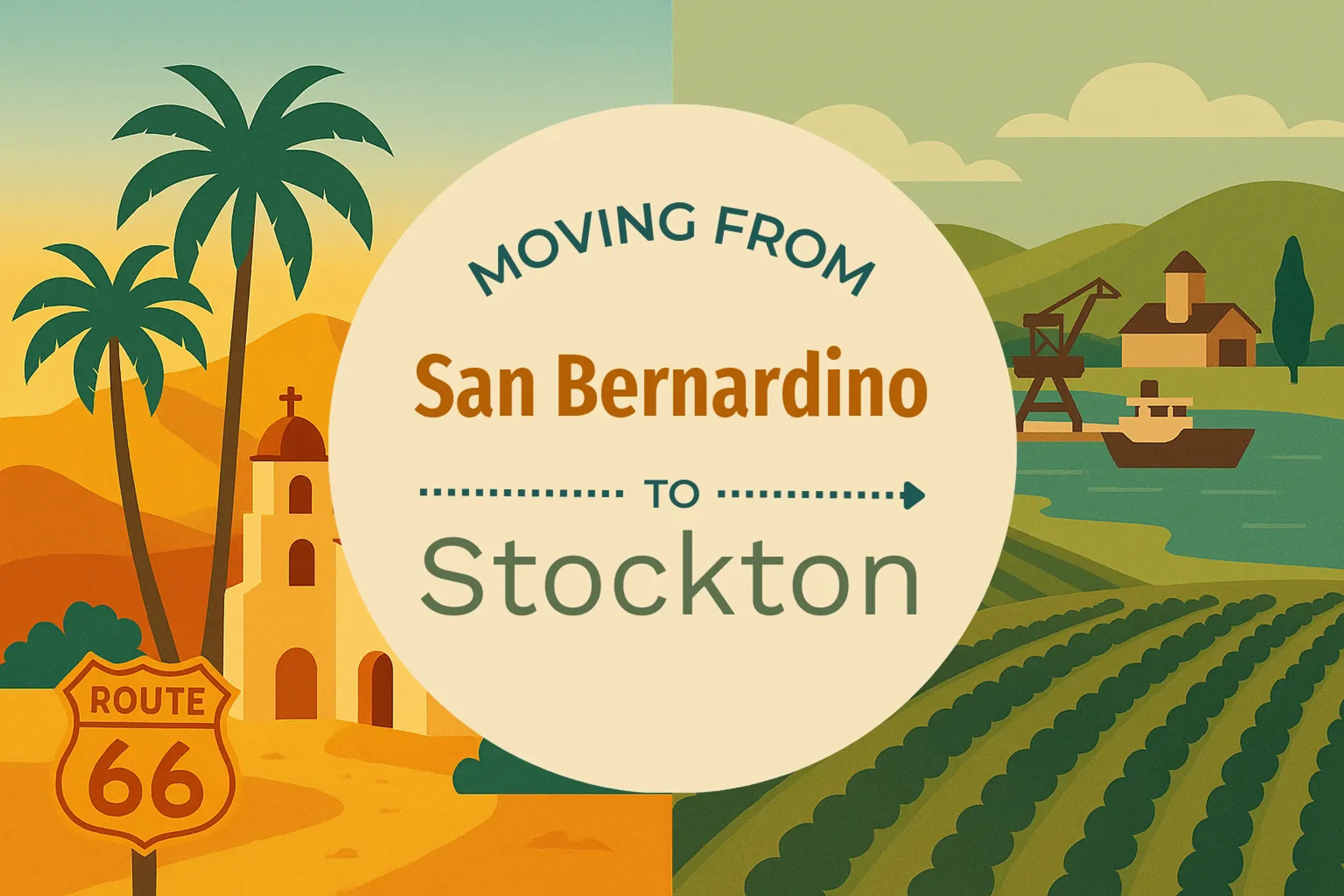 Side-by-side comparison of San Bernardino to Stockton moving companies