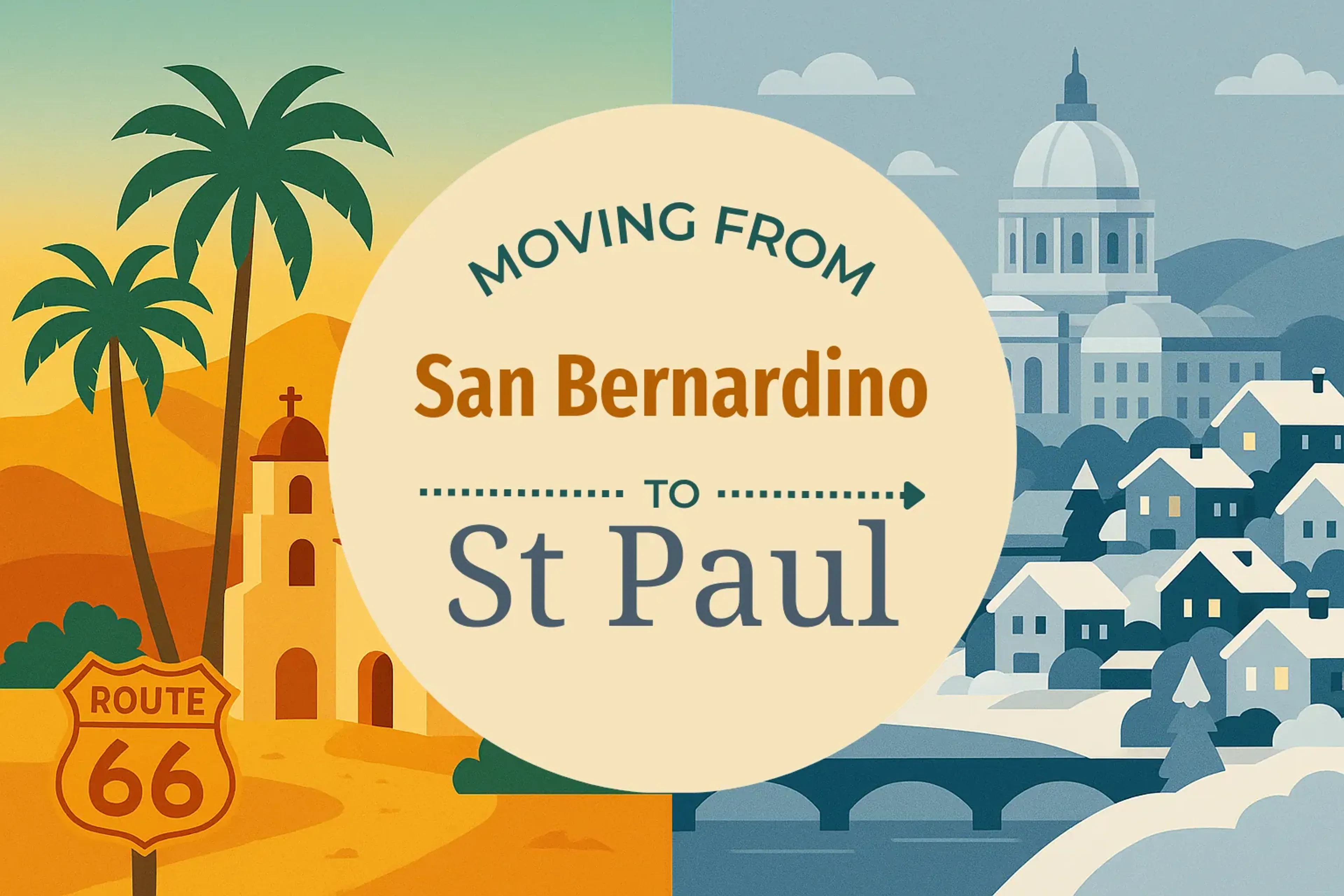 Side-by-side comparison of San Bernardino to St. Paul moving companies
