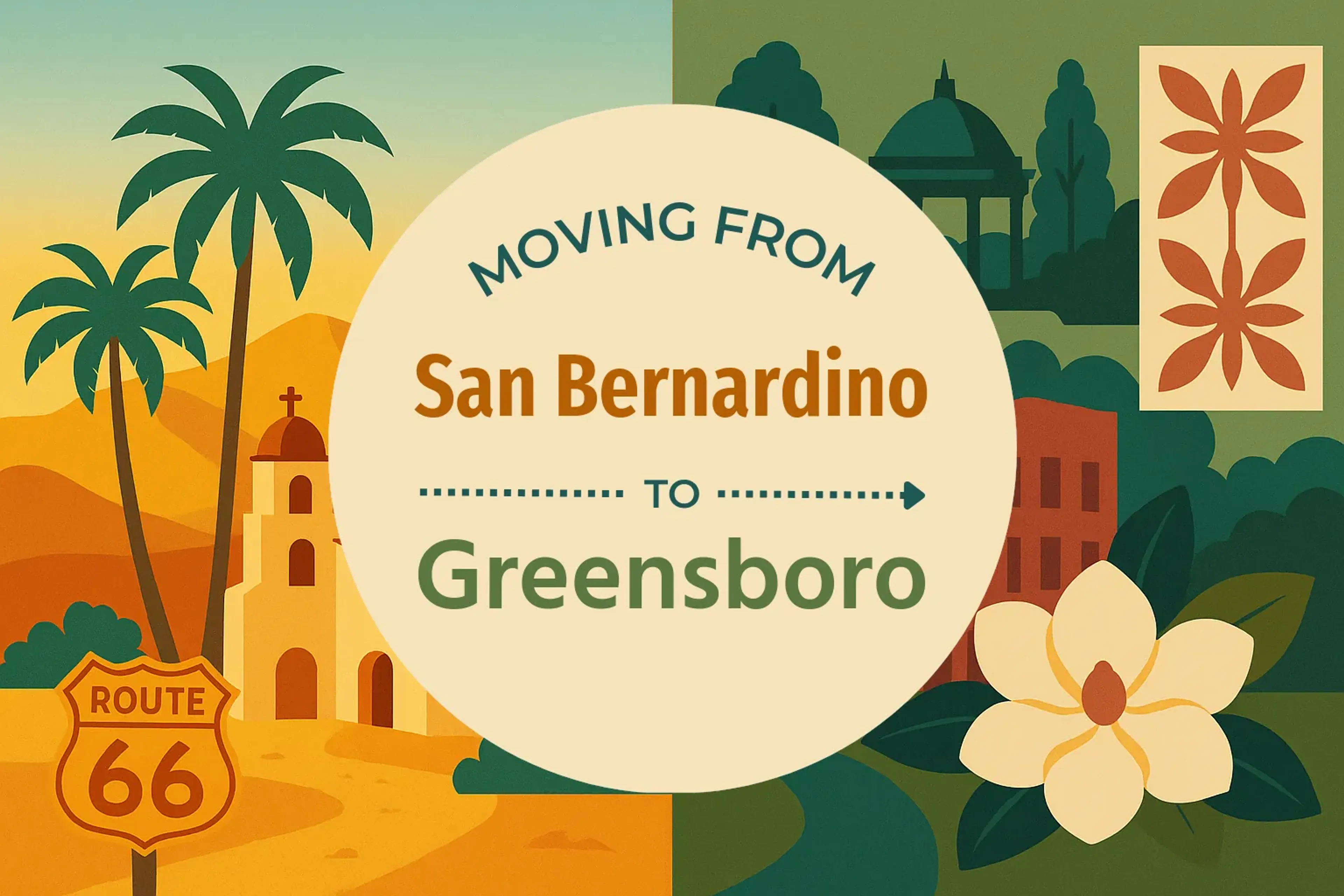 Side-by-side comparison of San Bernardino to Greensboro moving companies