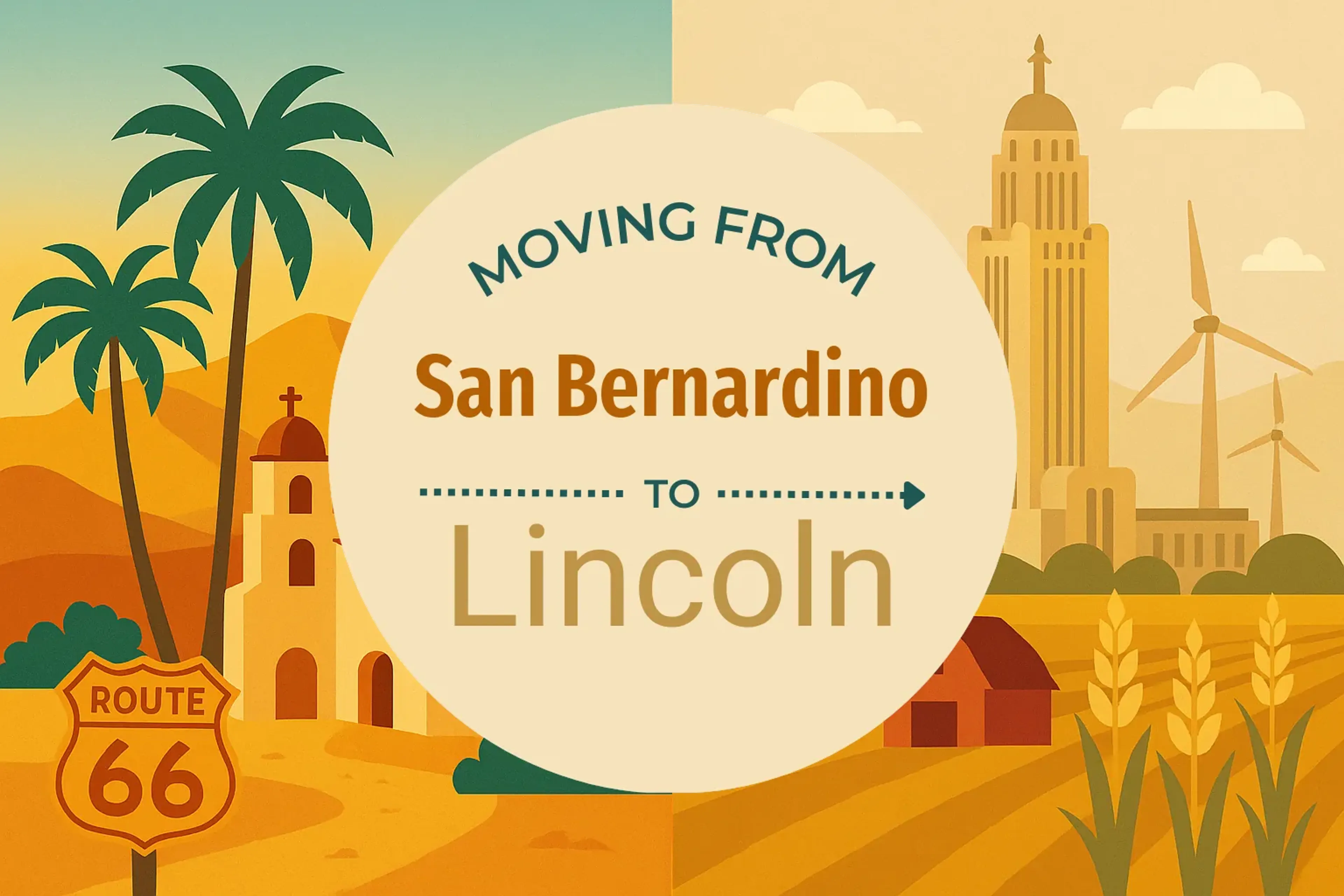 Side-by-side comparison of San Bernardino to Lincoln moving companies