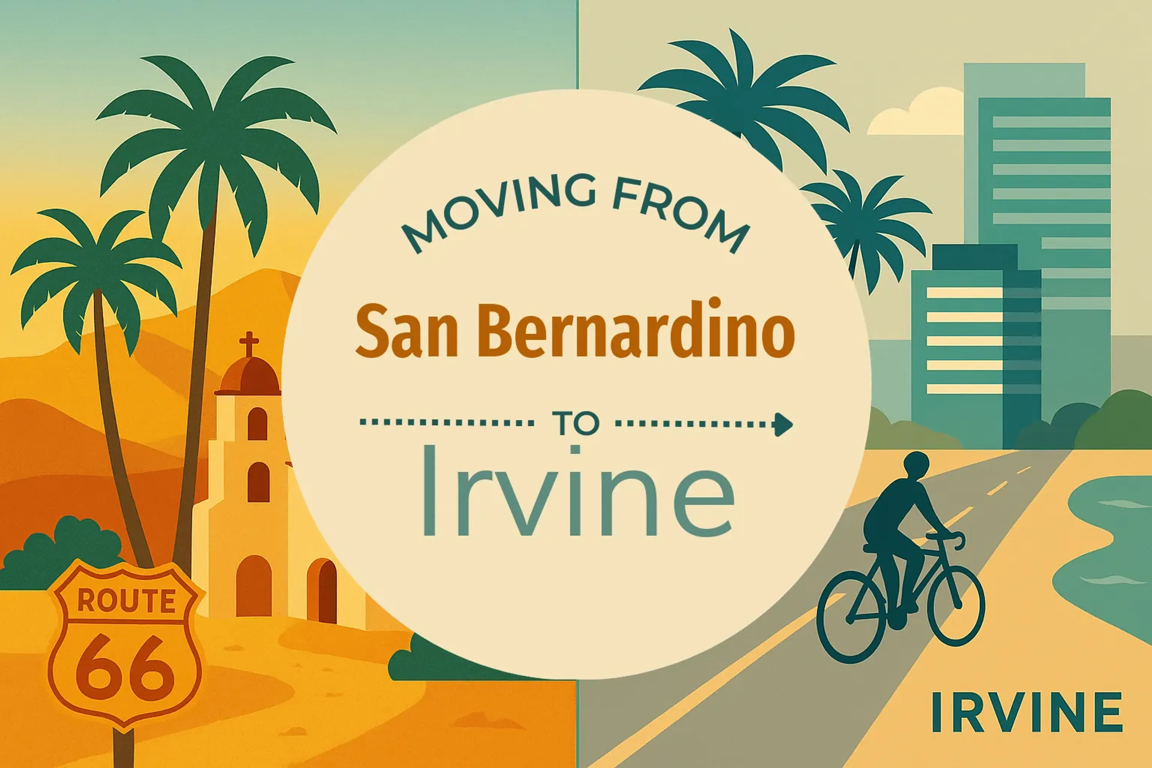 Side-by-side comparison of San Bernardino to Irvine moving companies
