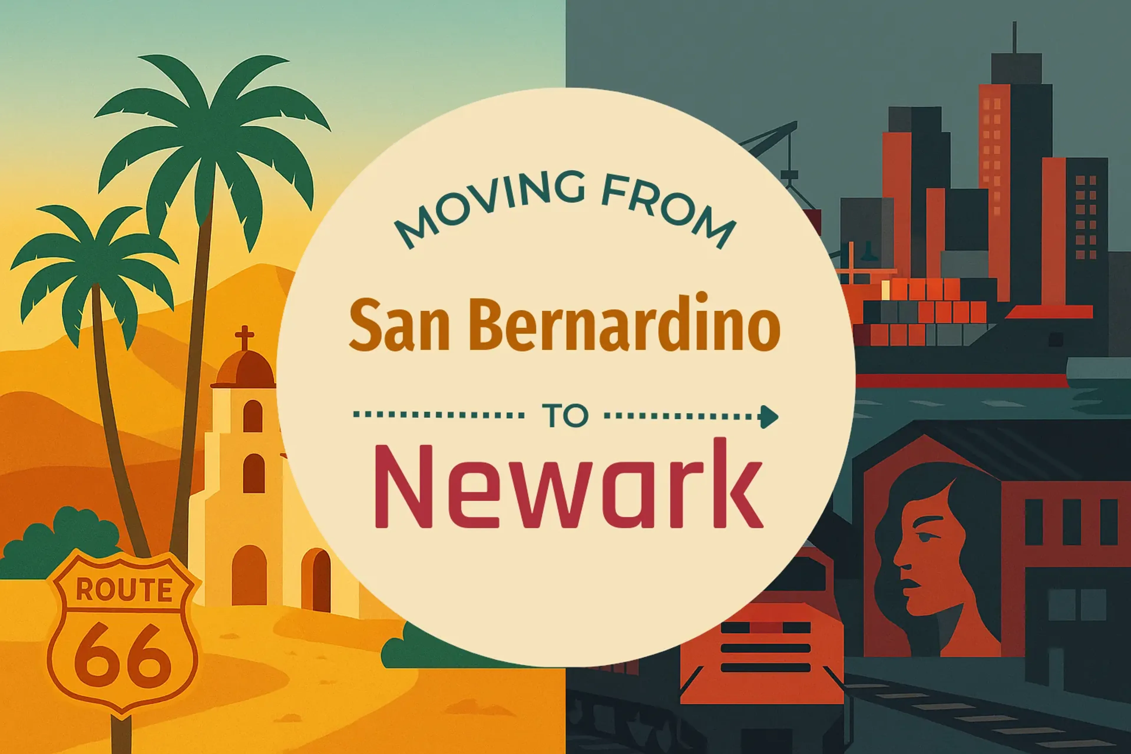 Side-by-side comparison of San Bernardino to Newark moving companies